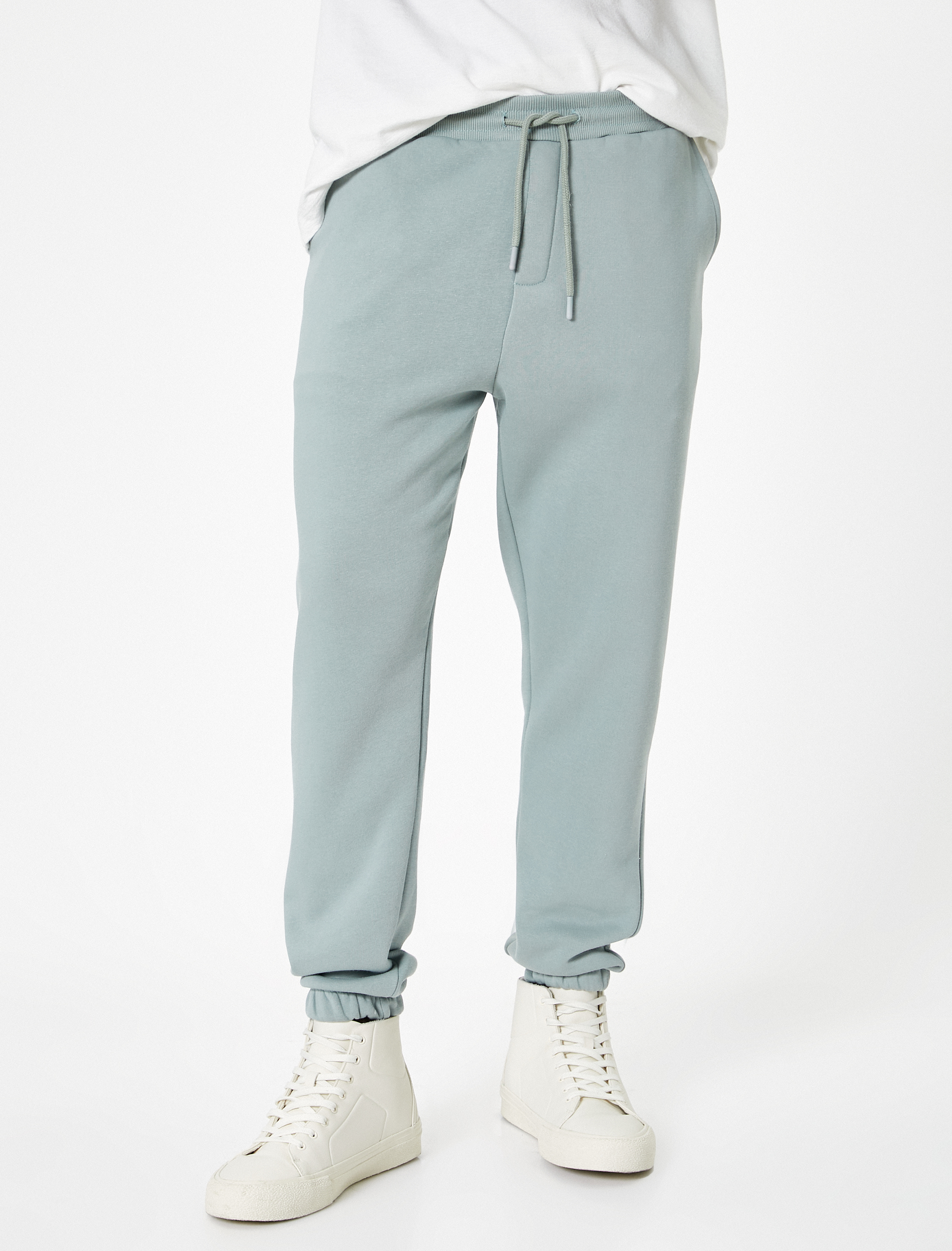   Jogger Eşofman Altı Beli Bağcıklı Cep Detaylı Şardonlu