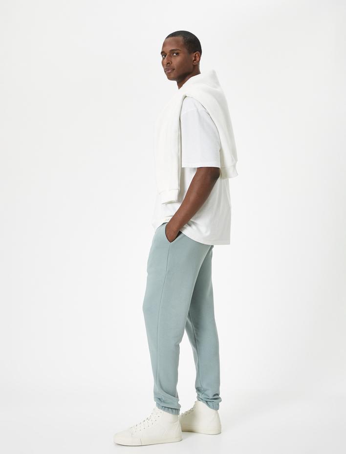  Jogger Eşofman Altı Beli Bağcıklı Cep Detaylı Şardonlu