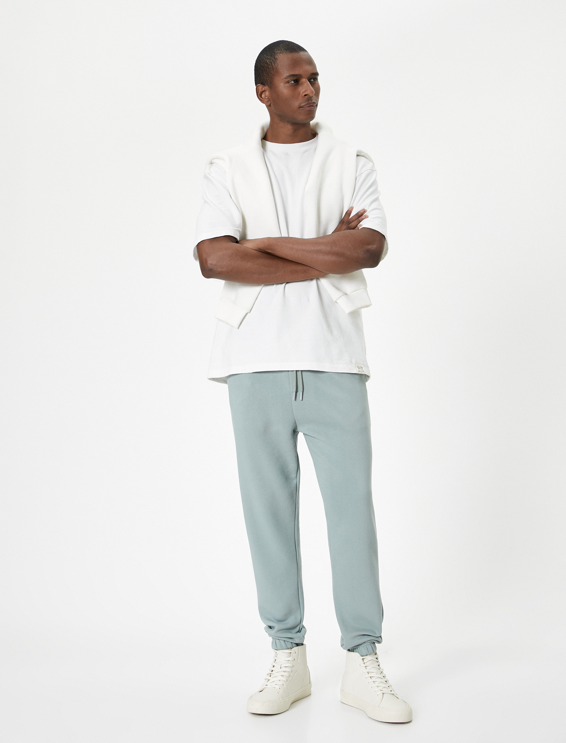   Jogger Eşofman Altı Beli Bağcıklı Cep Detaylı Şardonlu