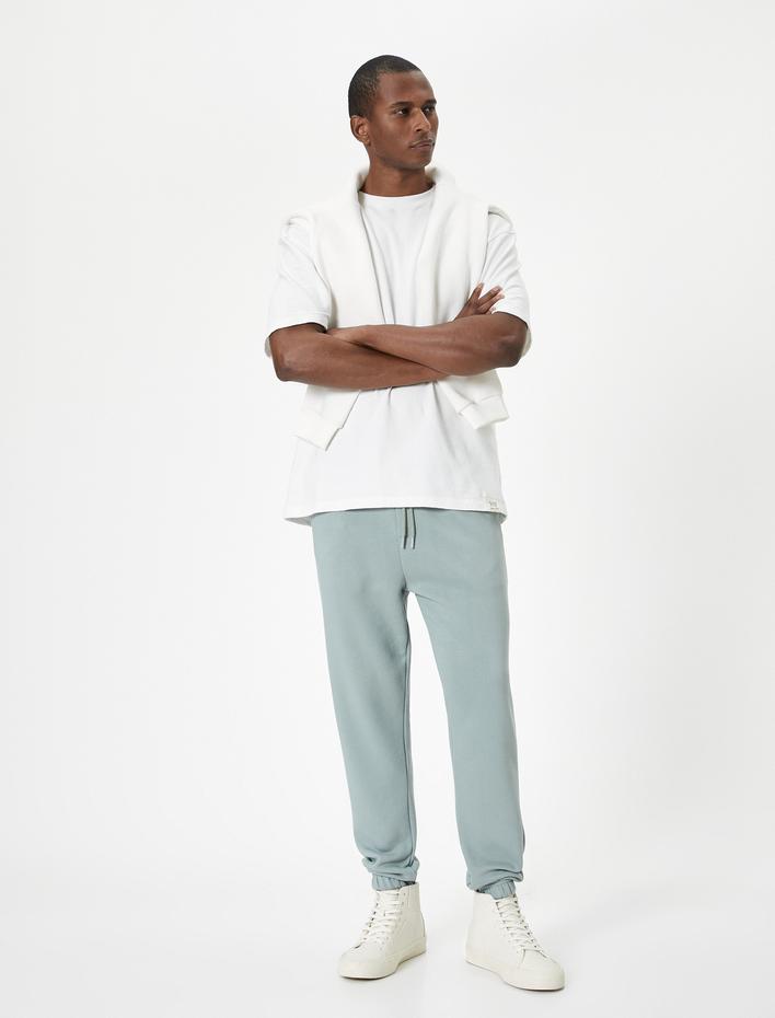  Jogger Eşofman Altı Beli Bağcıklı Cep Detaylı Şardonlu