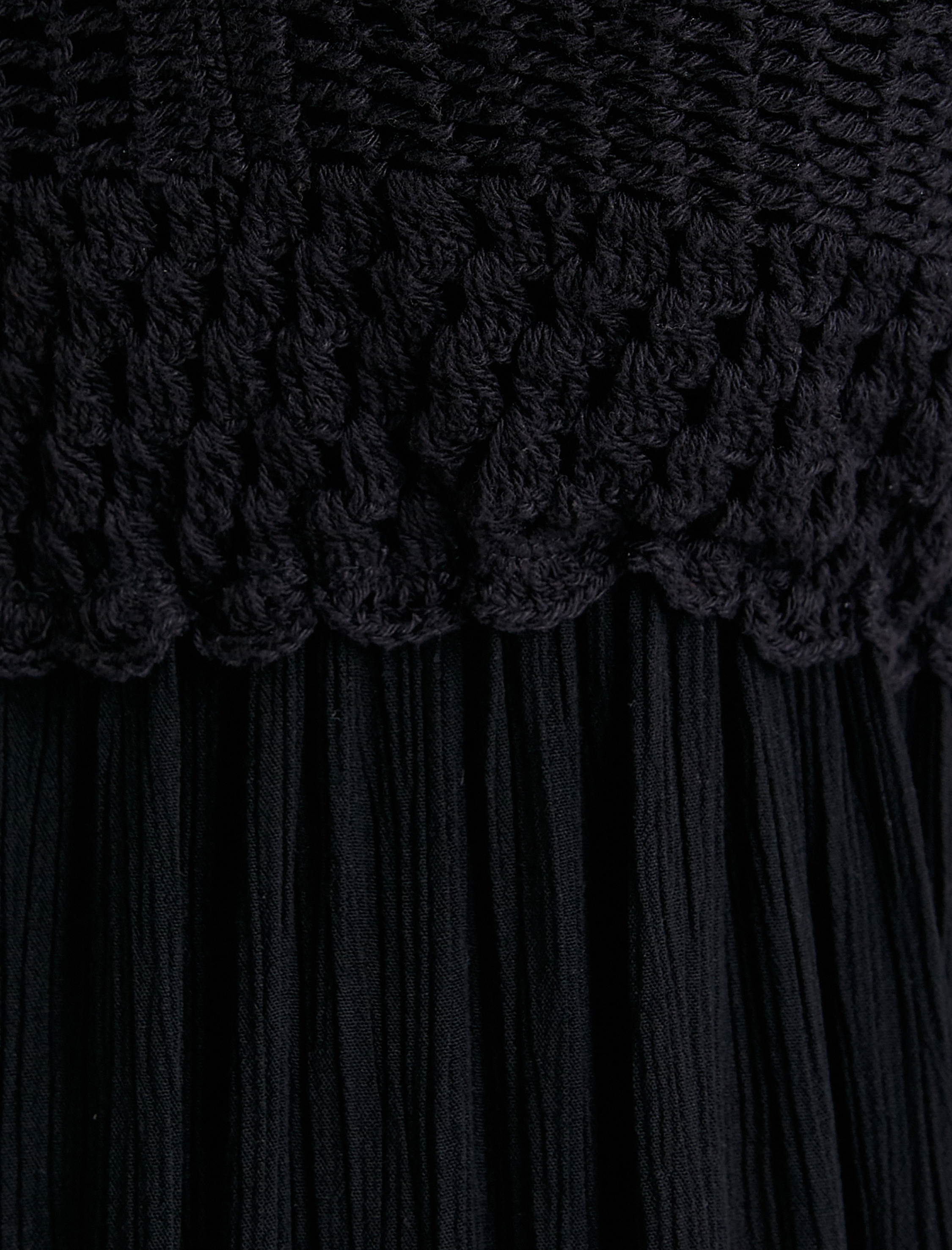   Kroşe Viskon Elbise Askılı Midi Boy