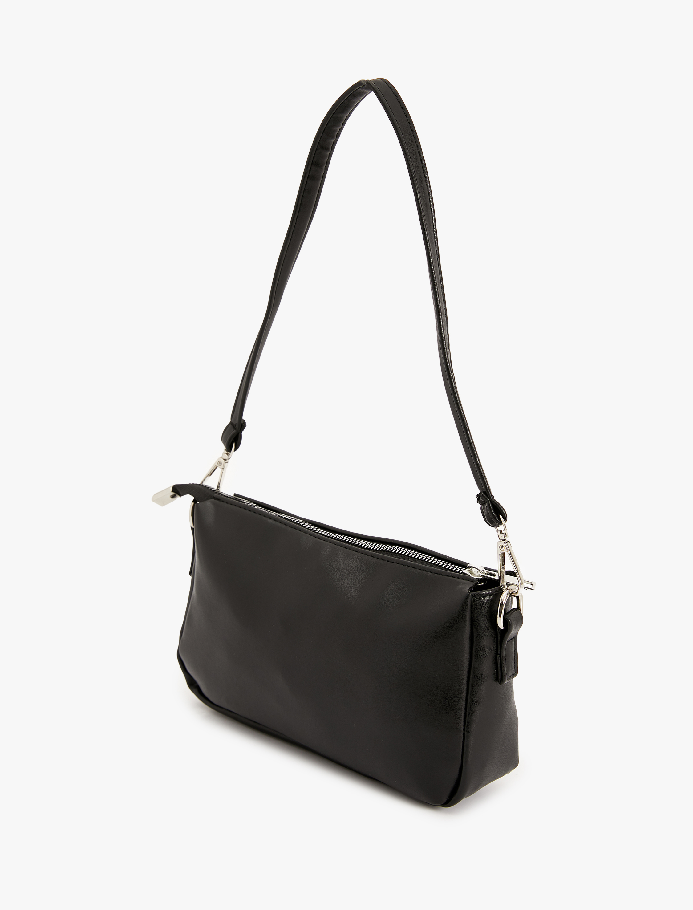  Kadın Omuz Çantası Suni Deri Fermuarlı Askılı Geometrik