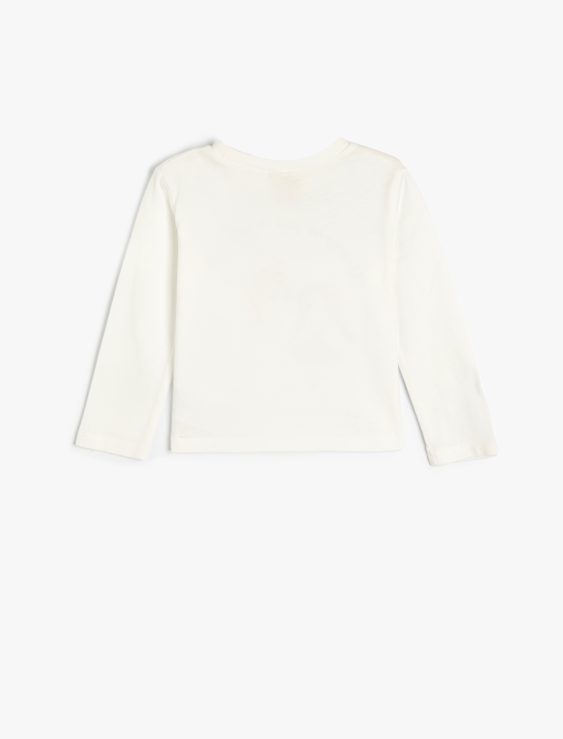  Kız Bebek Tişört Uzun Kollu Unicorn Baskılı Bisiklet Yaka