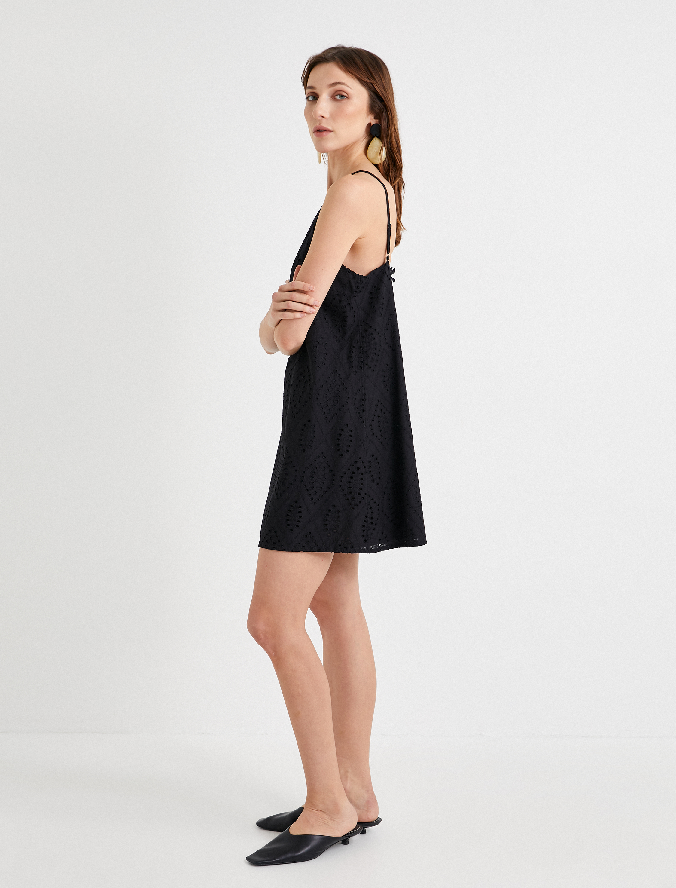   Fisto Elbise Halter Yaka Mini Slim Fit