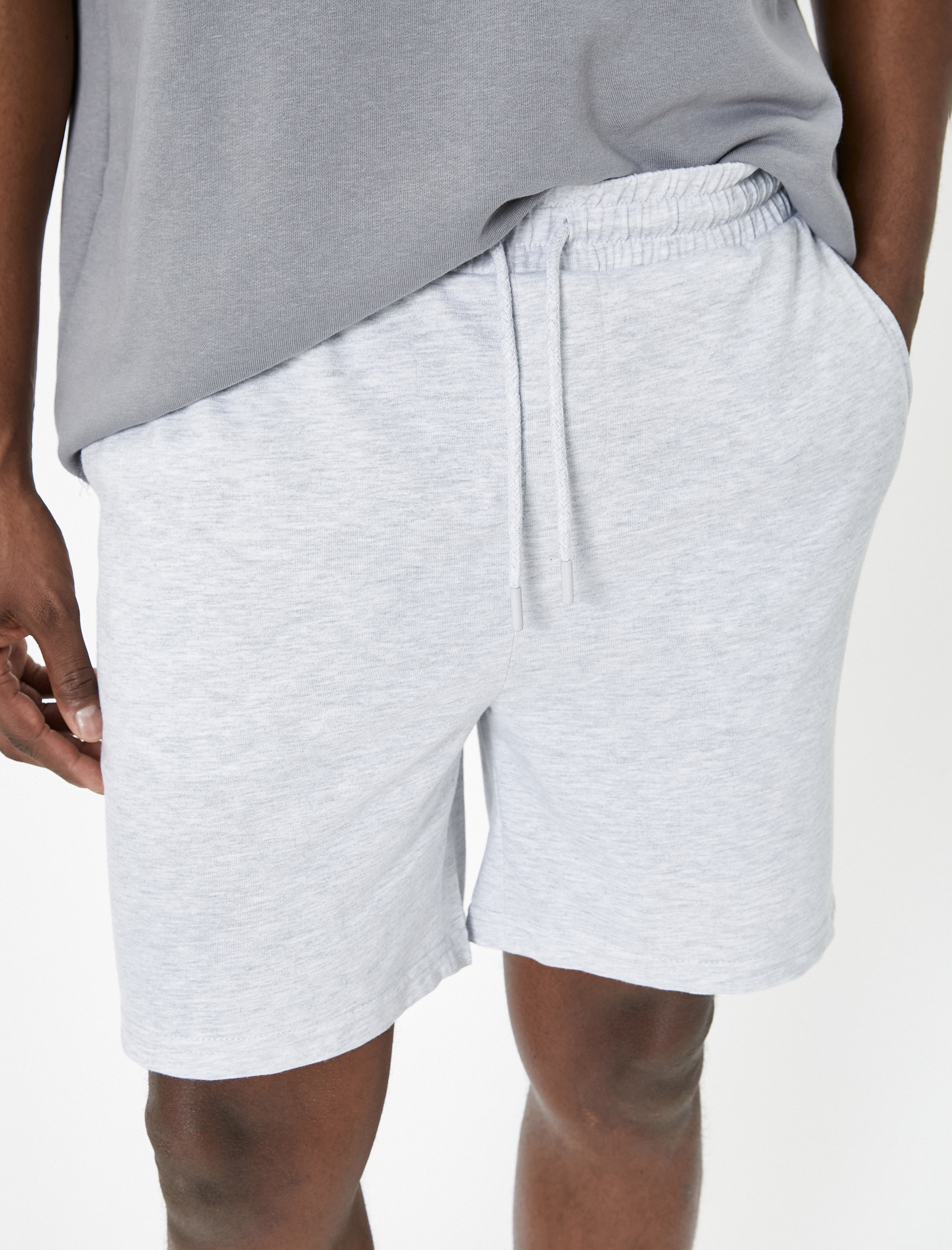   Beli Bağcıklı Bermuda Şort Cep Detaylı Pamuklu