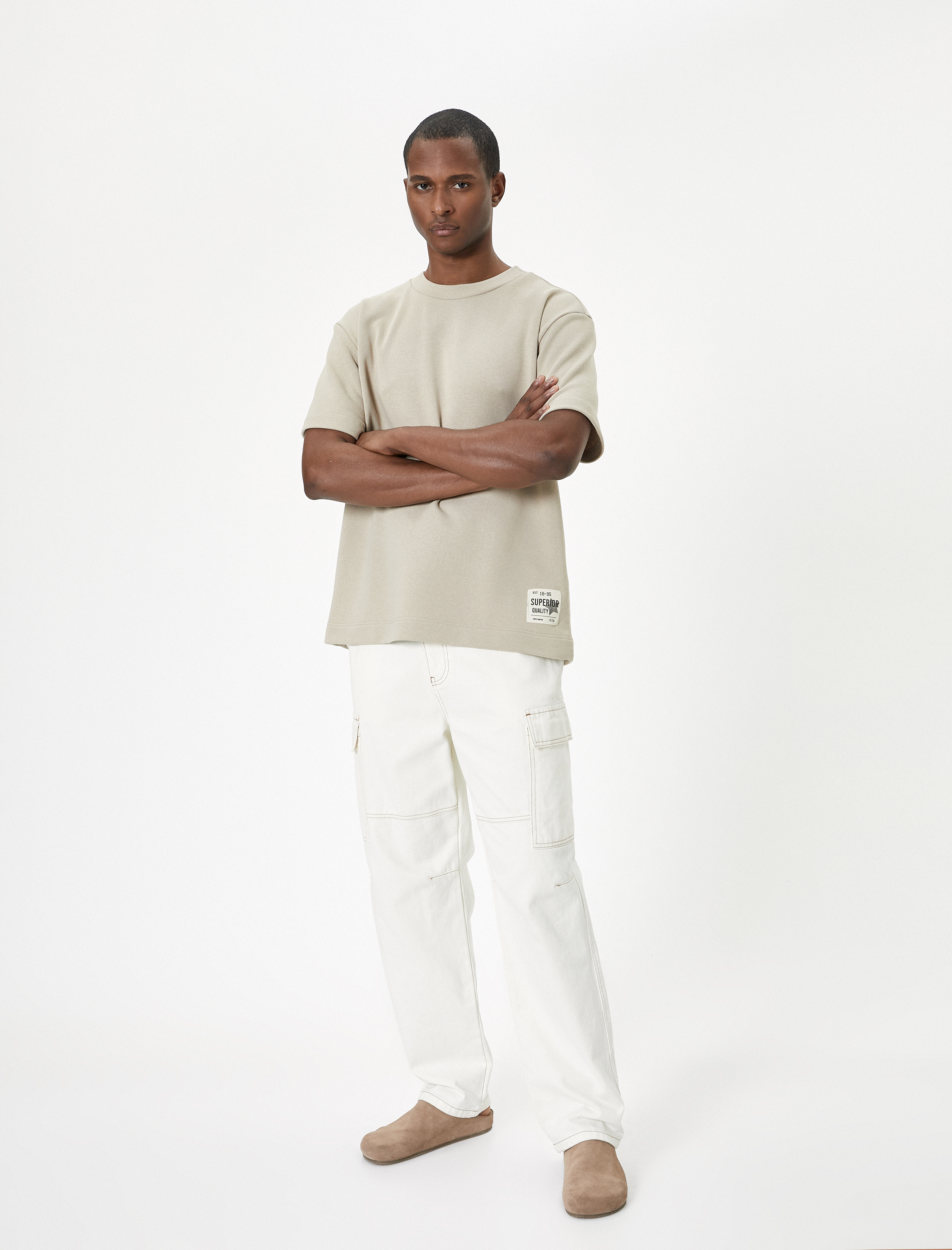   Basic Tişört Bisiklet Yaka Kısa Kollu