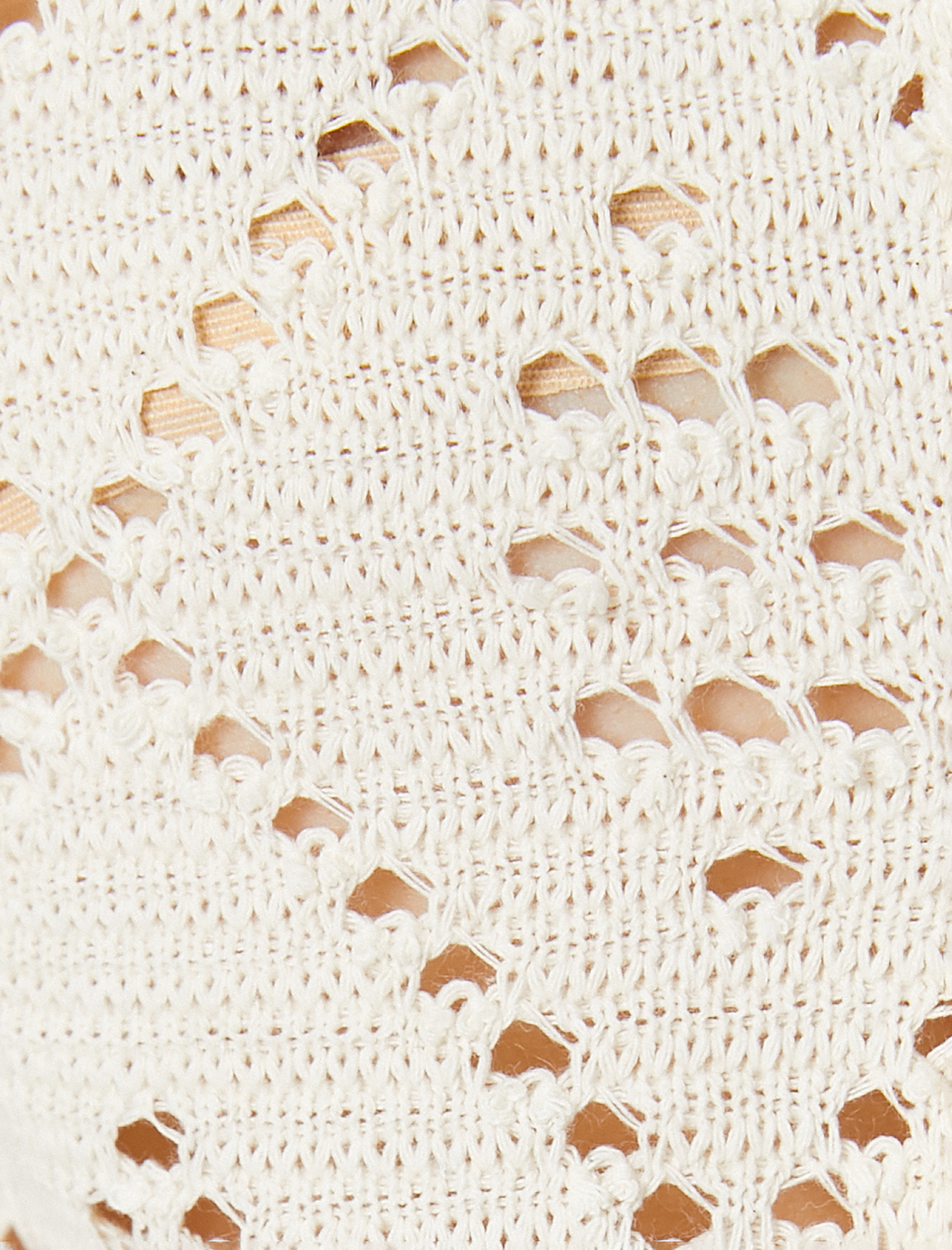   Kroşe Tişört Önden Fiyonk Bağlamalı Kısa Kollu Yuvarlak Yaka