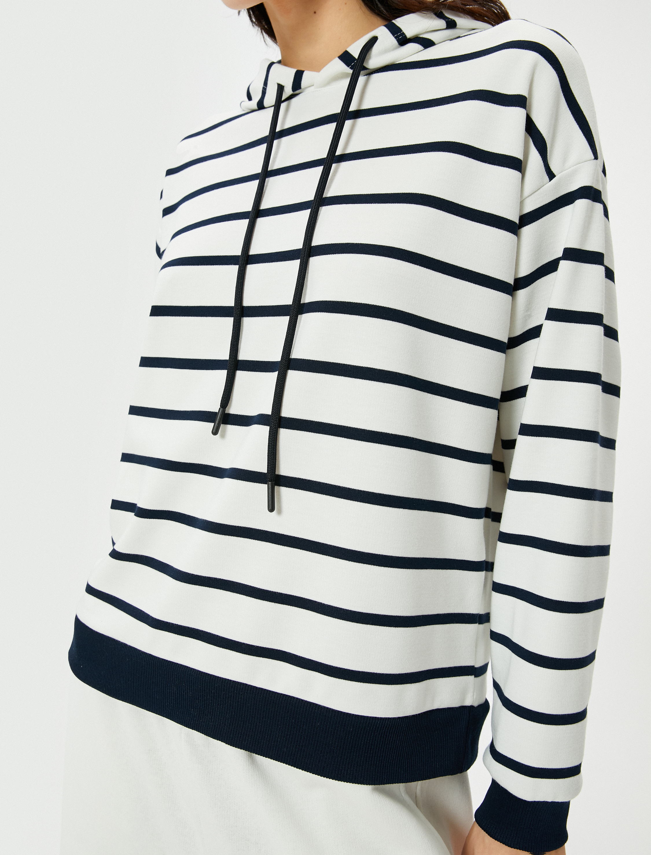   Kapüşonlu Sweathirt Standart Kesim Ribanalı