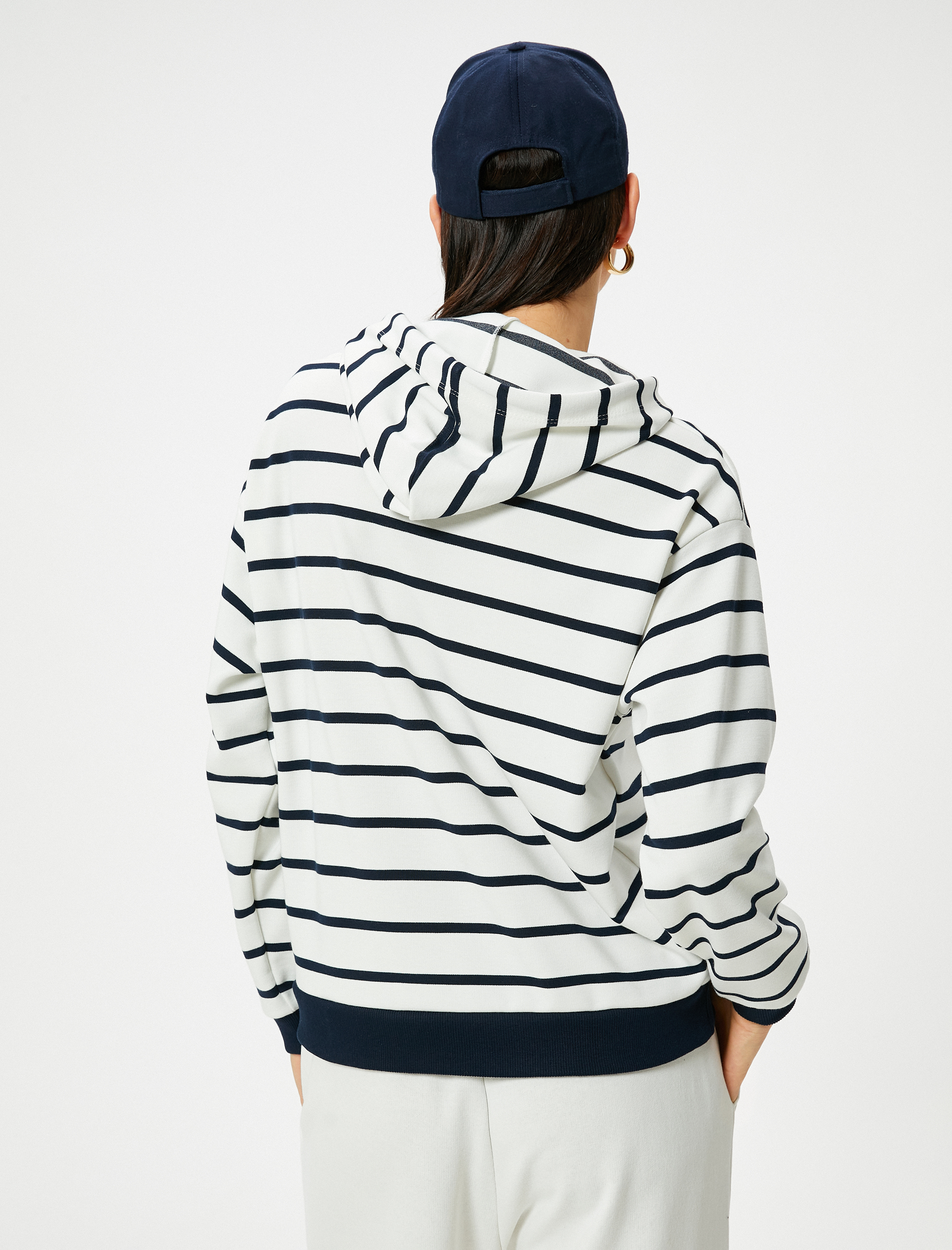   Kapüşonlu Sweathirt Standart Kesim Ribanalı