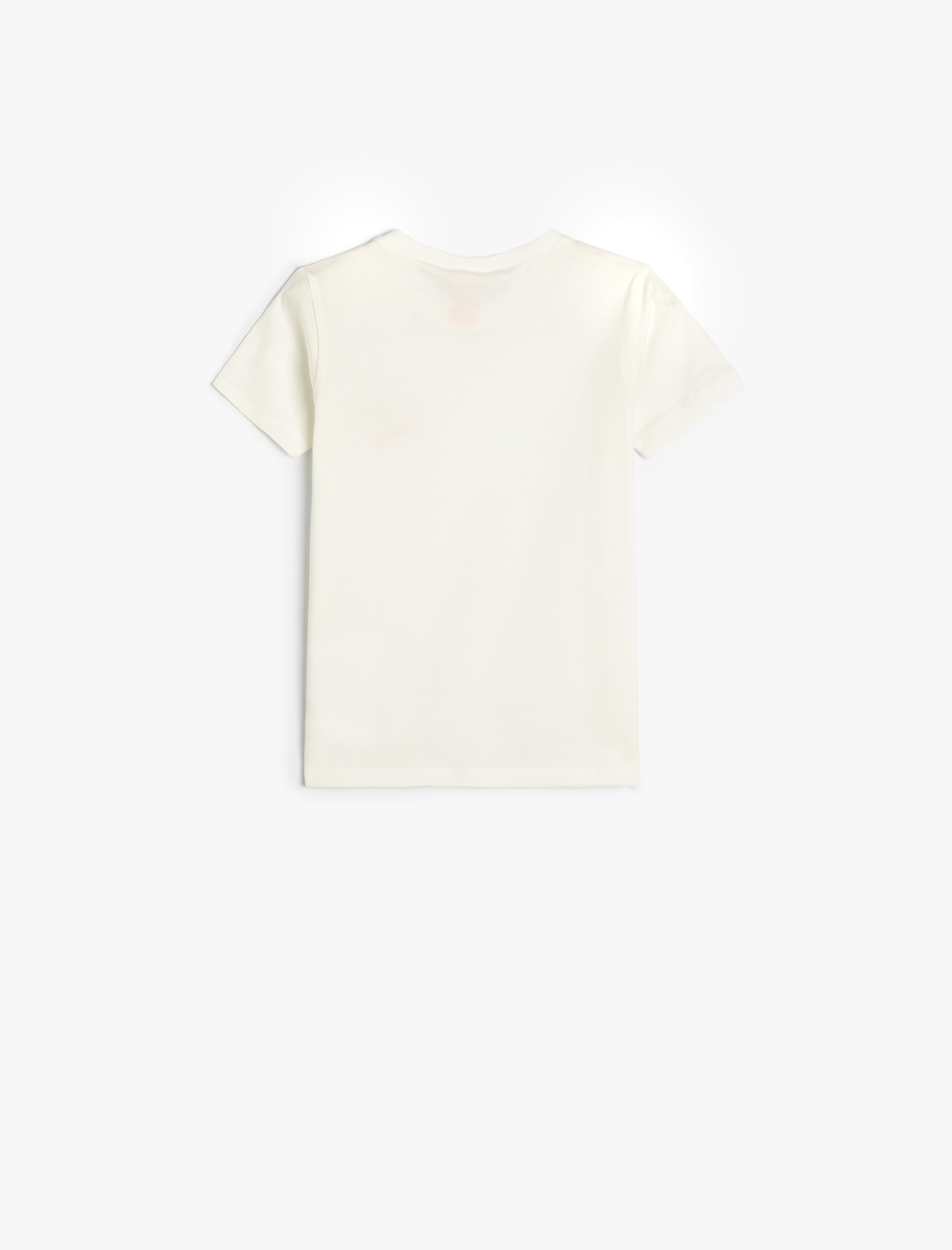  Kız Bebek Tişört Kiraz Baskılı Kısa Kollu Yuvarlak Yaka Pamuklu