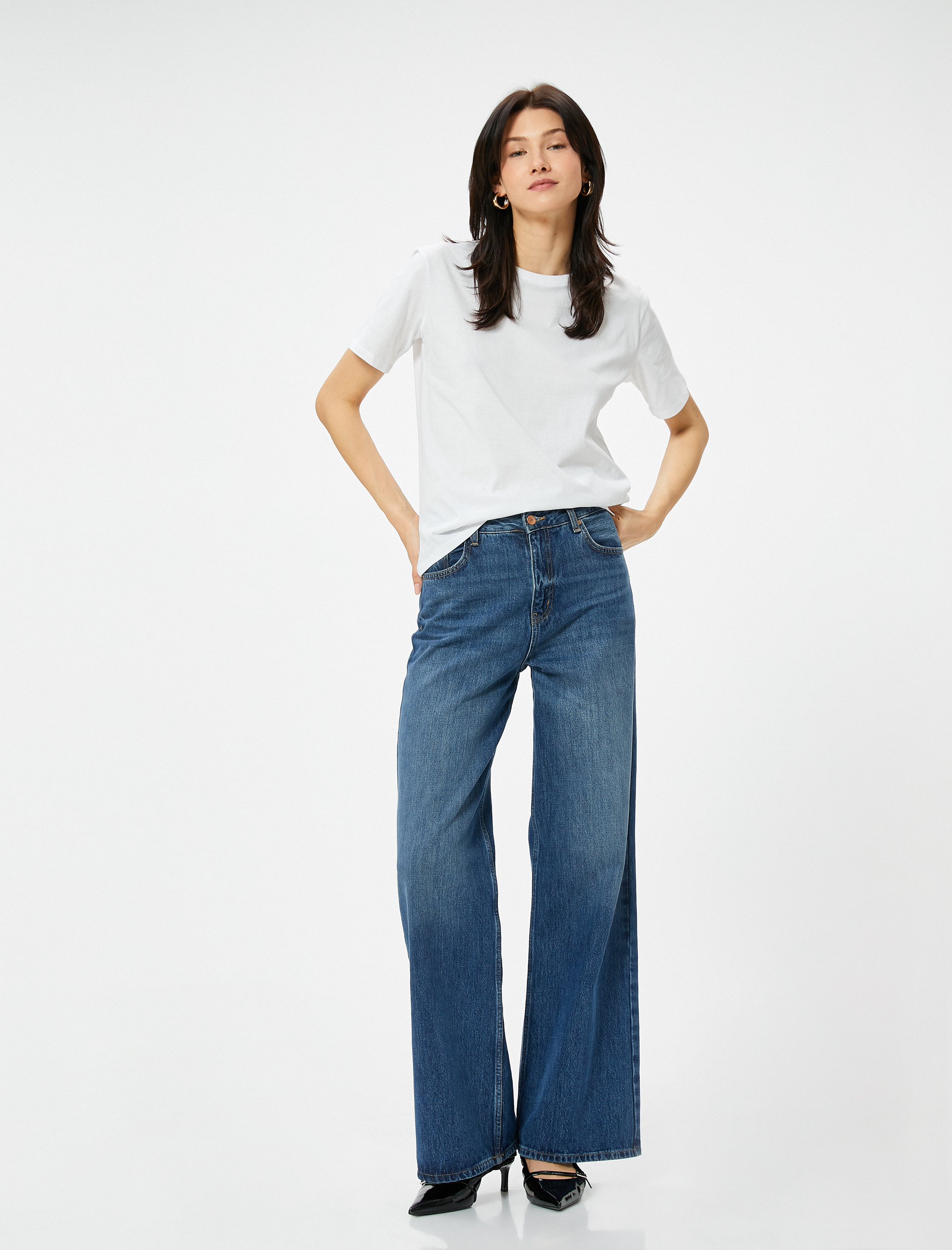   Basic Tişört Kısa Kollu Bisiklet Yaka Pamuklu