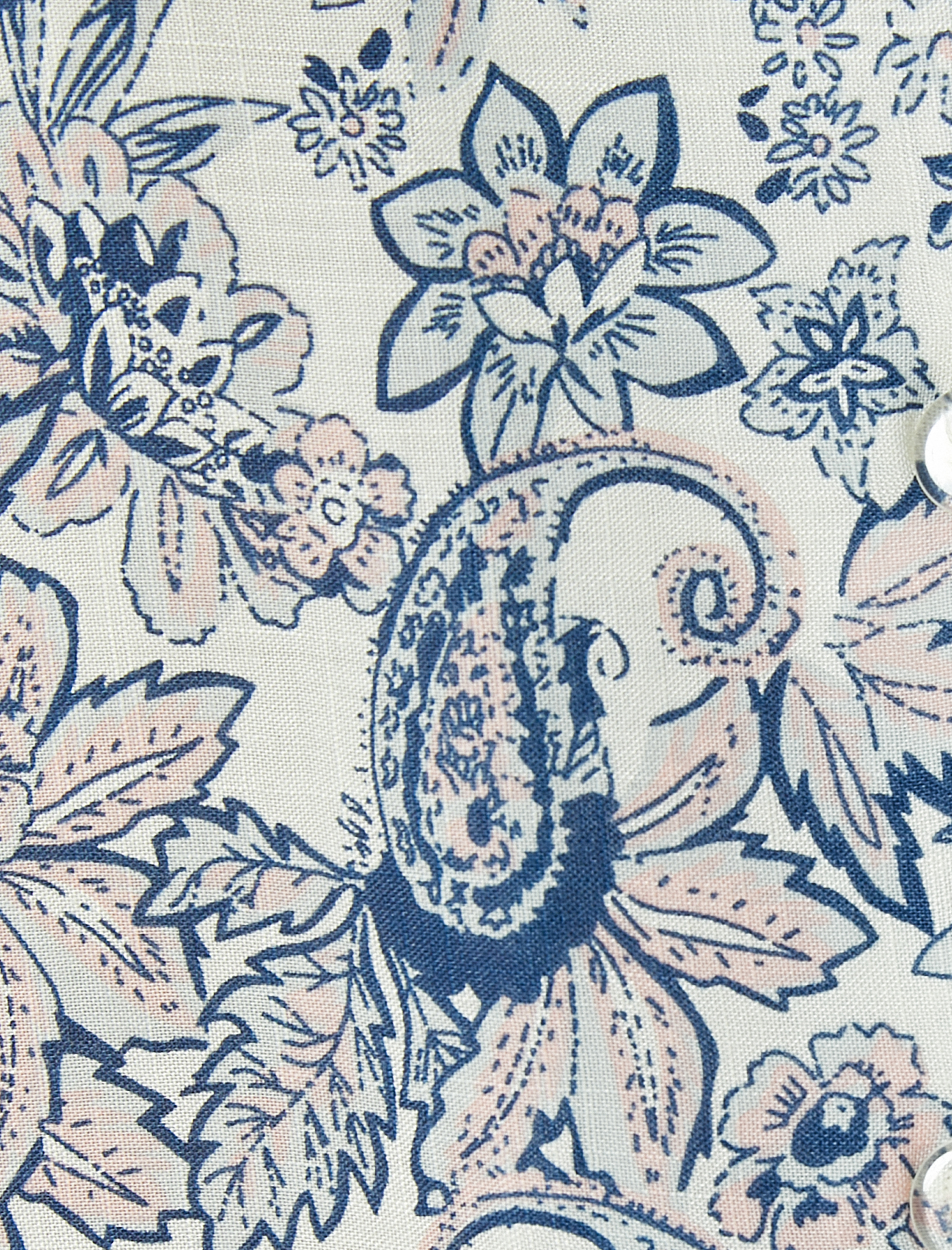 Düğmeli Pijama Üstü Uzun Kollu Desenli