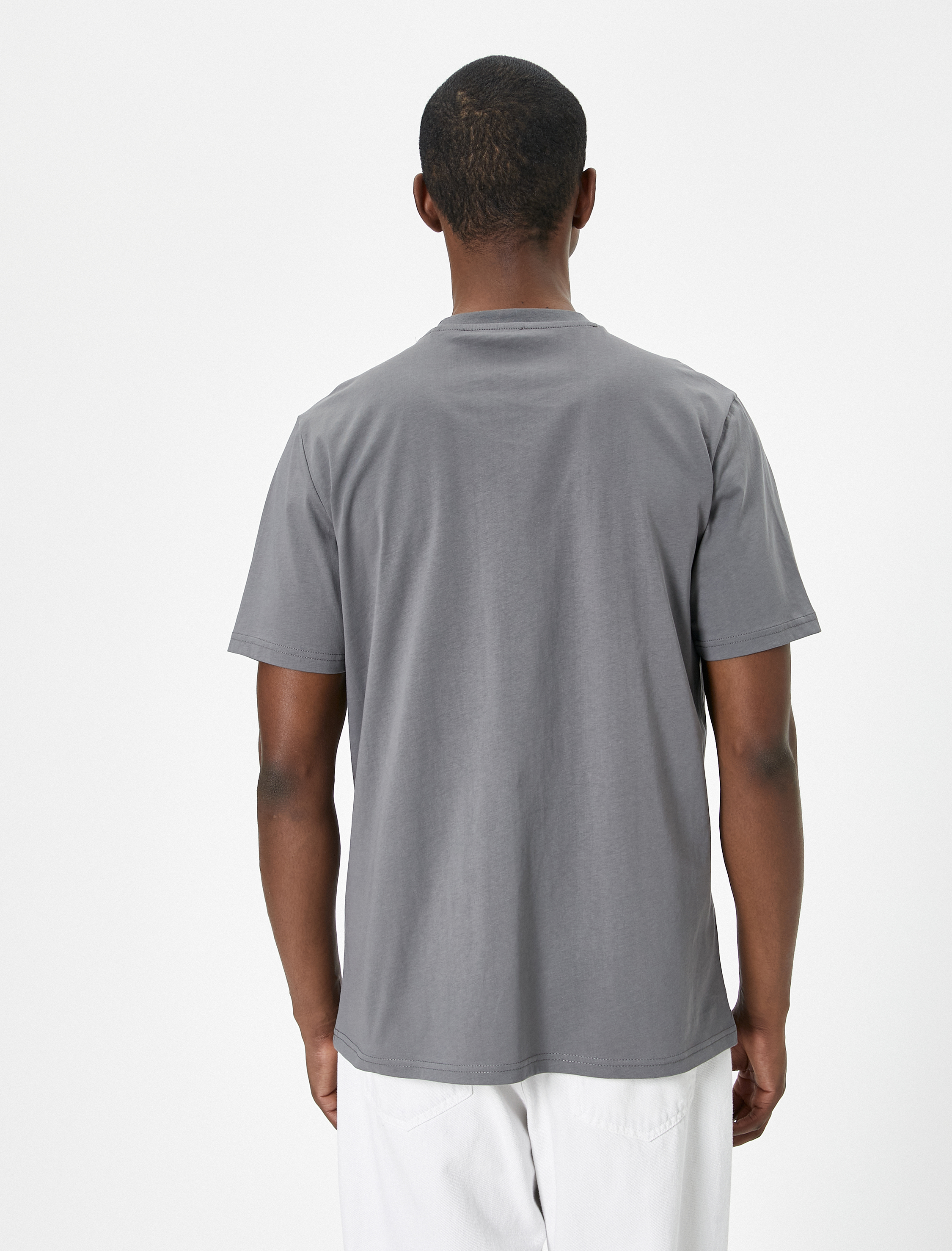   Basic Tişört Bisiklet Yaka Kısa Kollu