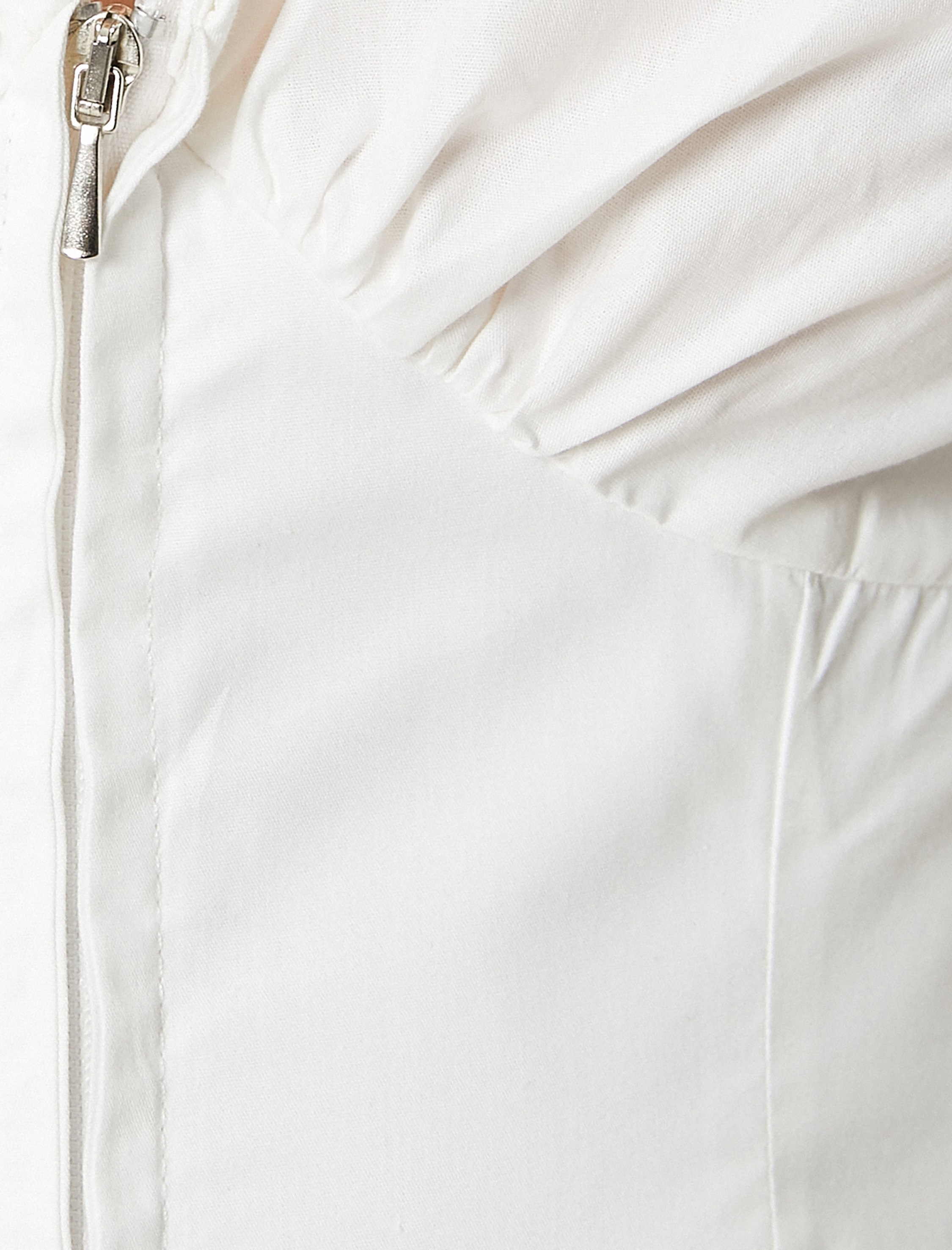   Kolsuz Crop Gömlek Fermuarlı Korse Görünümlü