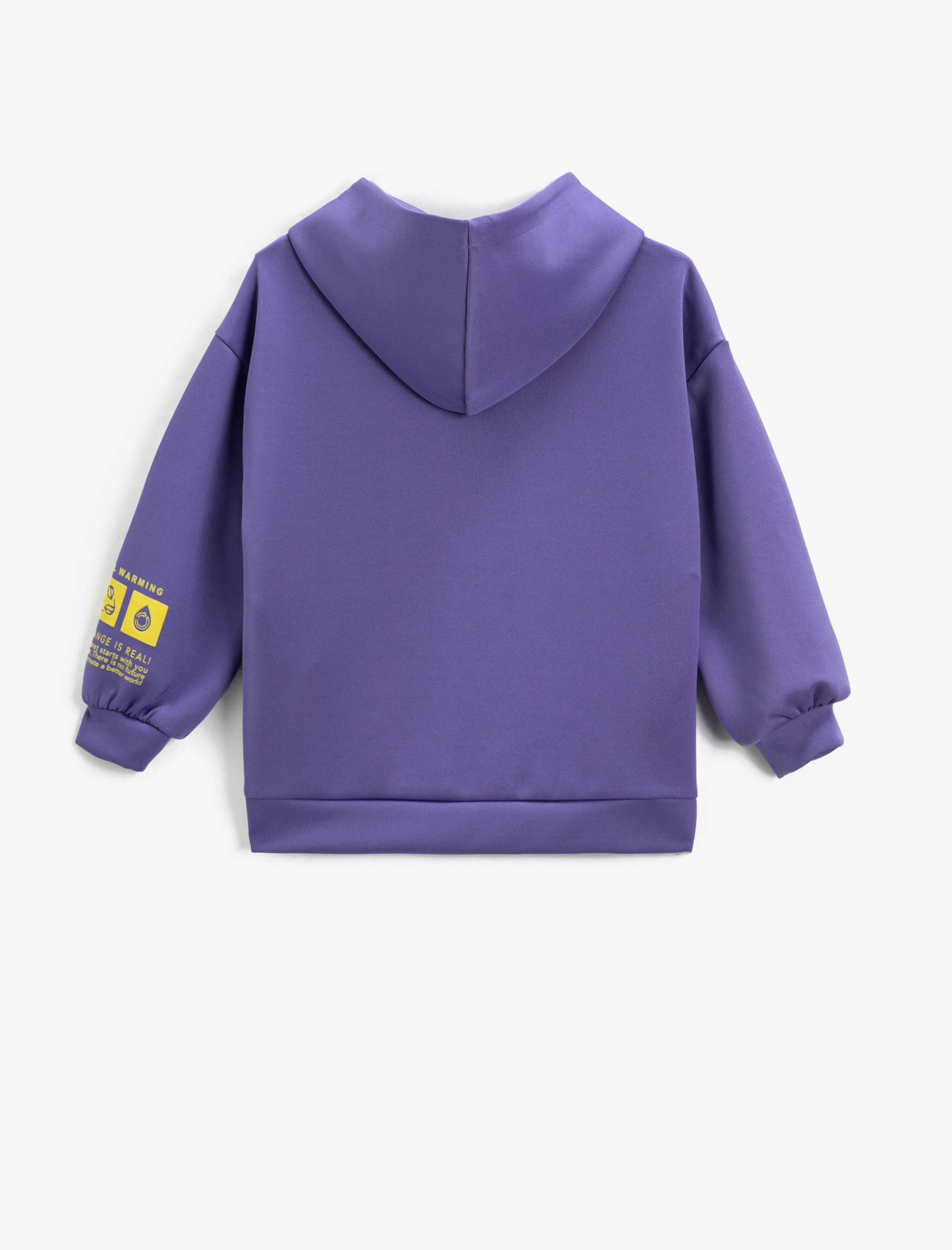  Kız Çocuk Oversize Kapşonlu Sweatshirt Yarım Fermuarlı Scuba Kumaş Kanguru Cepli