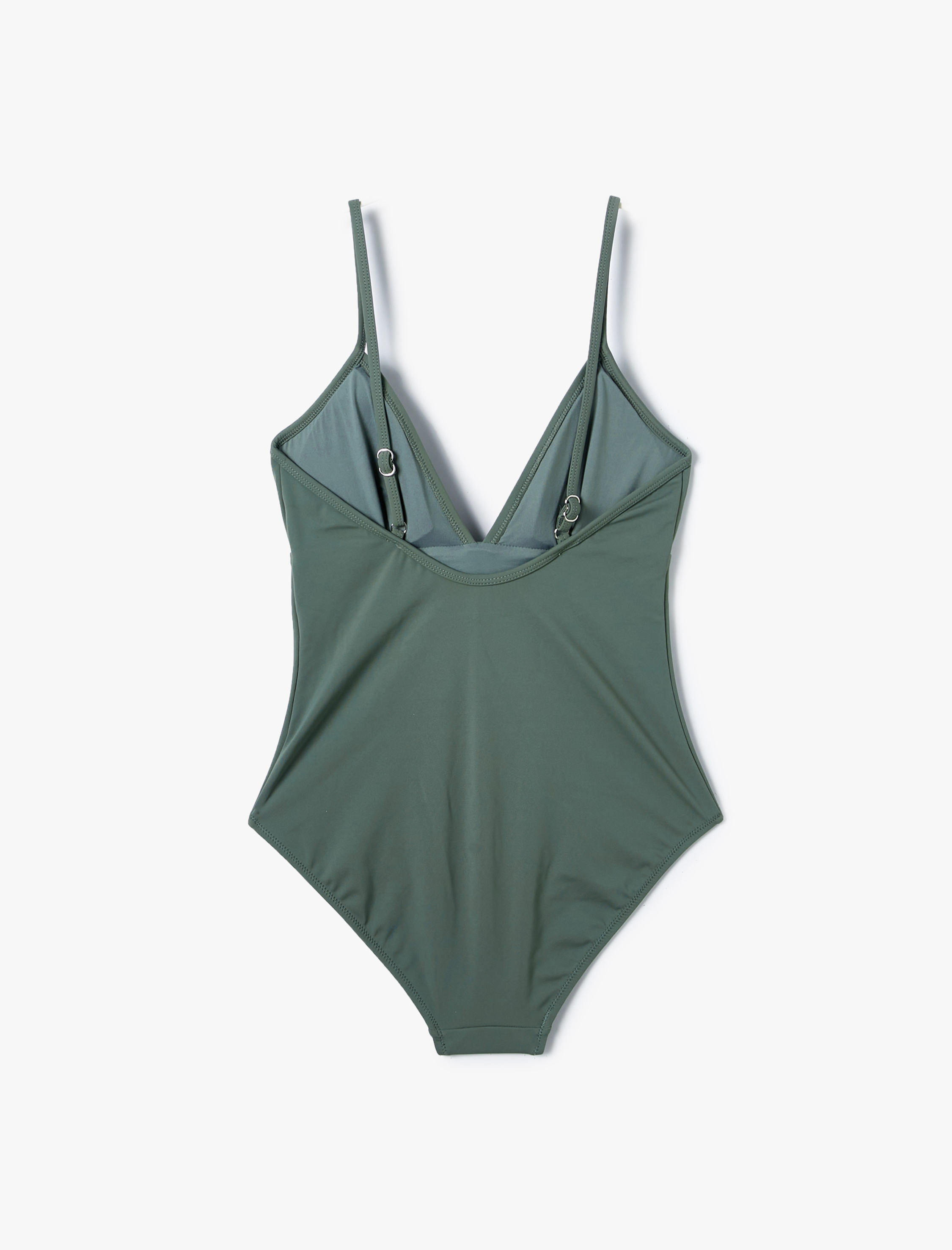   İnce Askılı Mayo V Yaka Kaplı