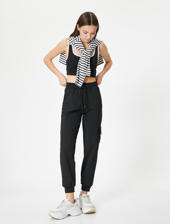  Spor Jogger Eşofman Altı Kargo Cepli