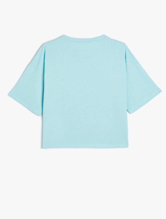 Kız Çocuk Anime Tişört Kısa Kollu Baskılı Pamuklu