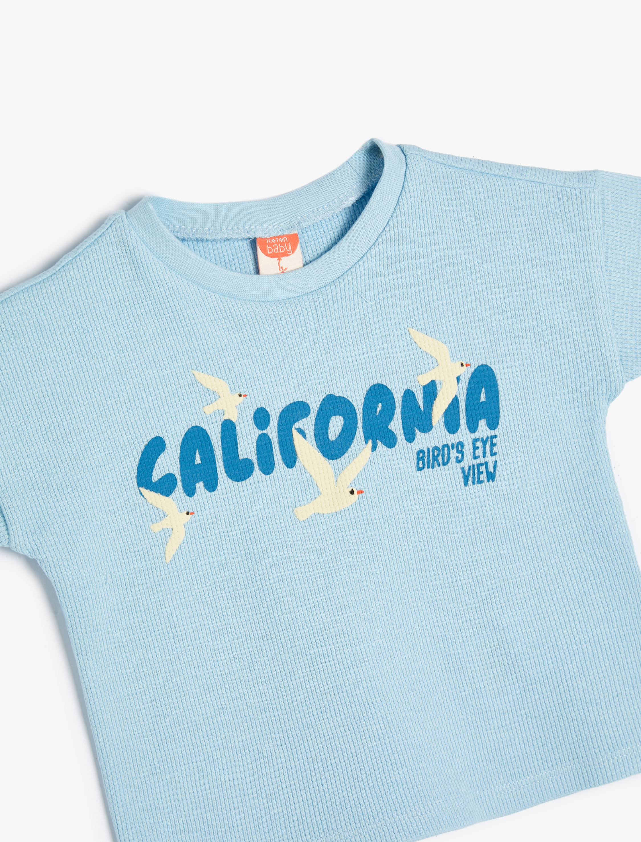  Erkek Bebek Tişört Kısa Kollu Şehir Baskılı Bisiklet Yaka Pamuklu