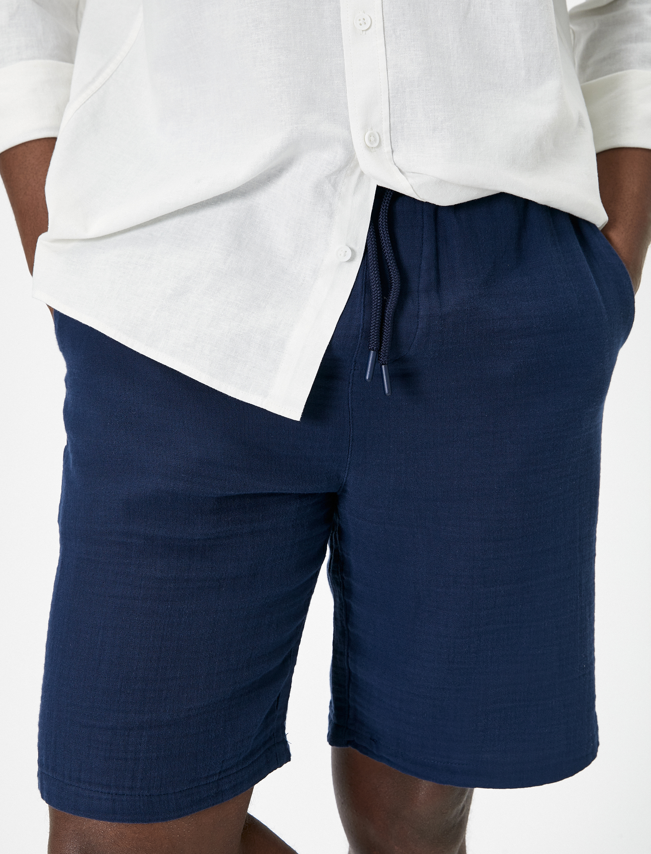   Basic Bermuda Şort Beli Lastikli Cep Detaylı