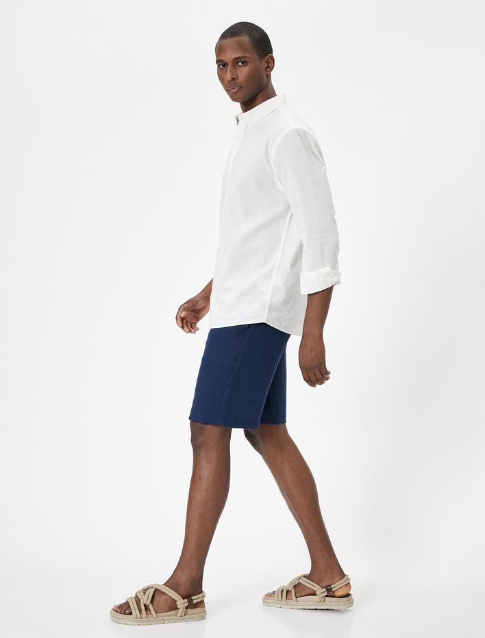  Basic Bermuda Şort Beli Lastikli Cep Detaylı