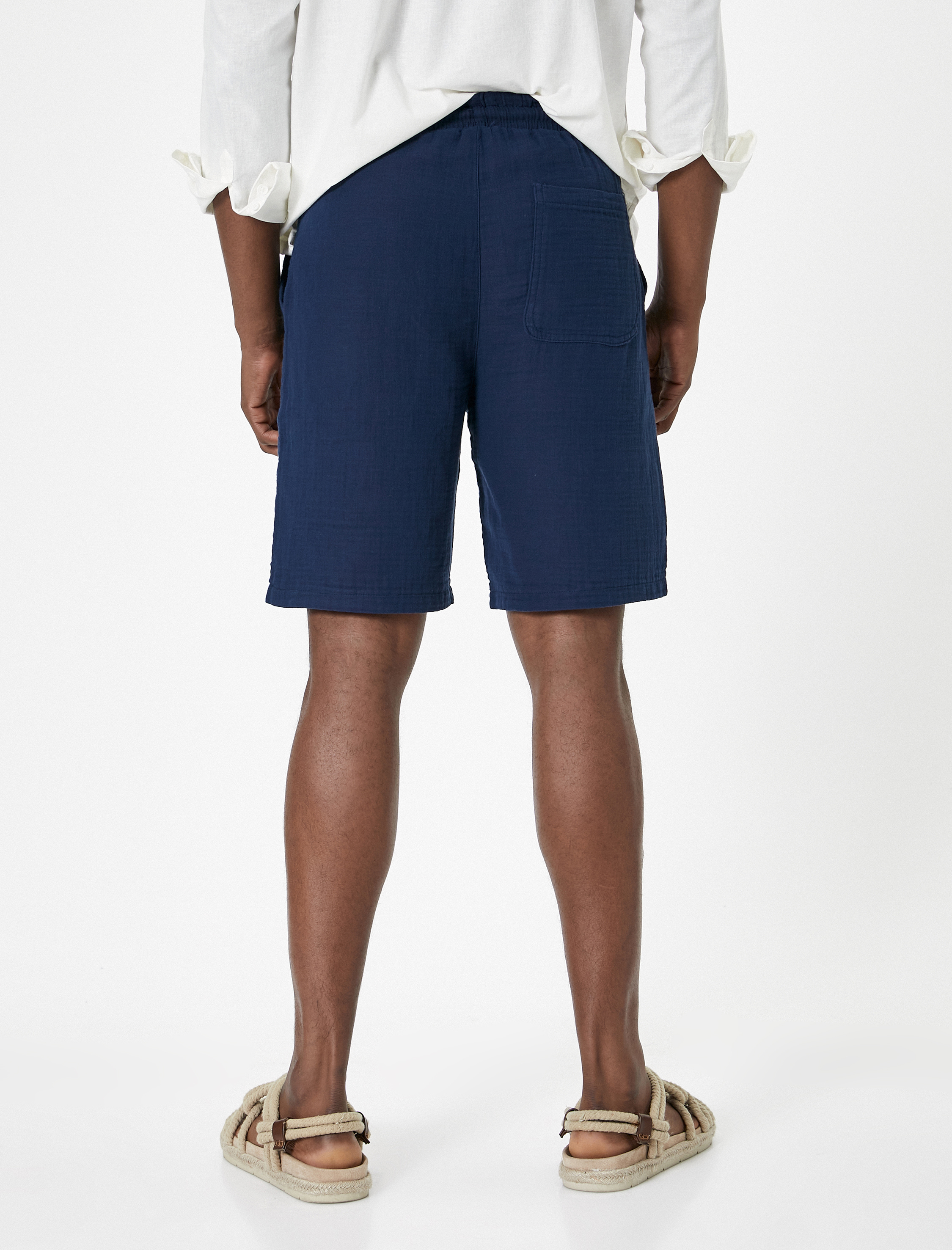   Basic Bermuda Şort Beli Lastikli Cep Detaylı