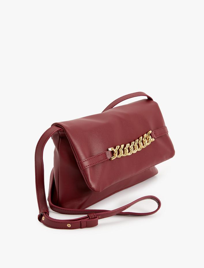 Kadın Çapraz Çanta Suni Deri Zincir Detaylı Askılı