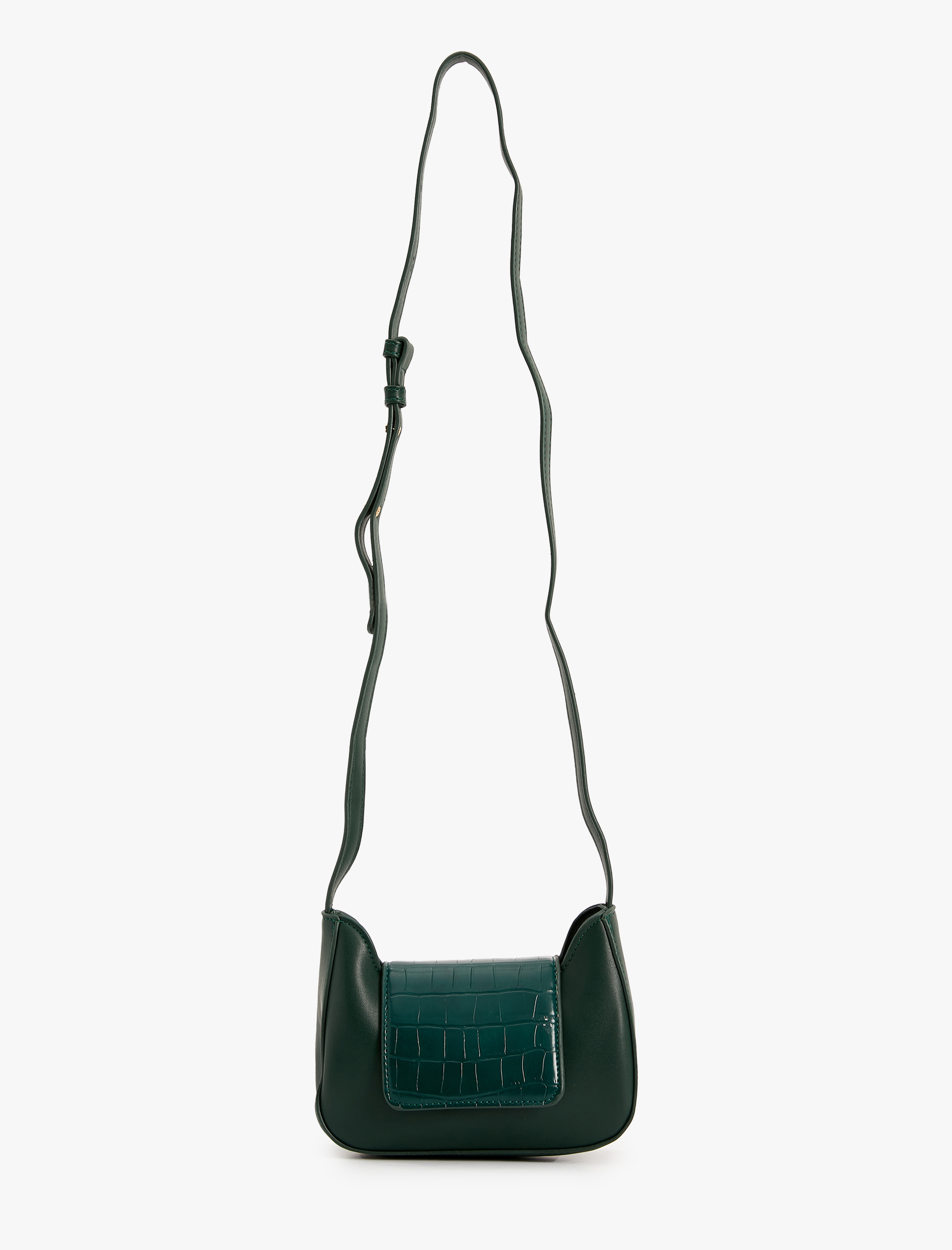  Kadın Küçük Çapraz Çanta Kapaklı Renk Kontrastlı Suni Deri