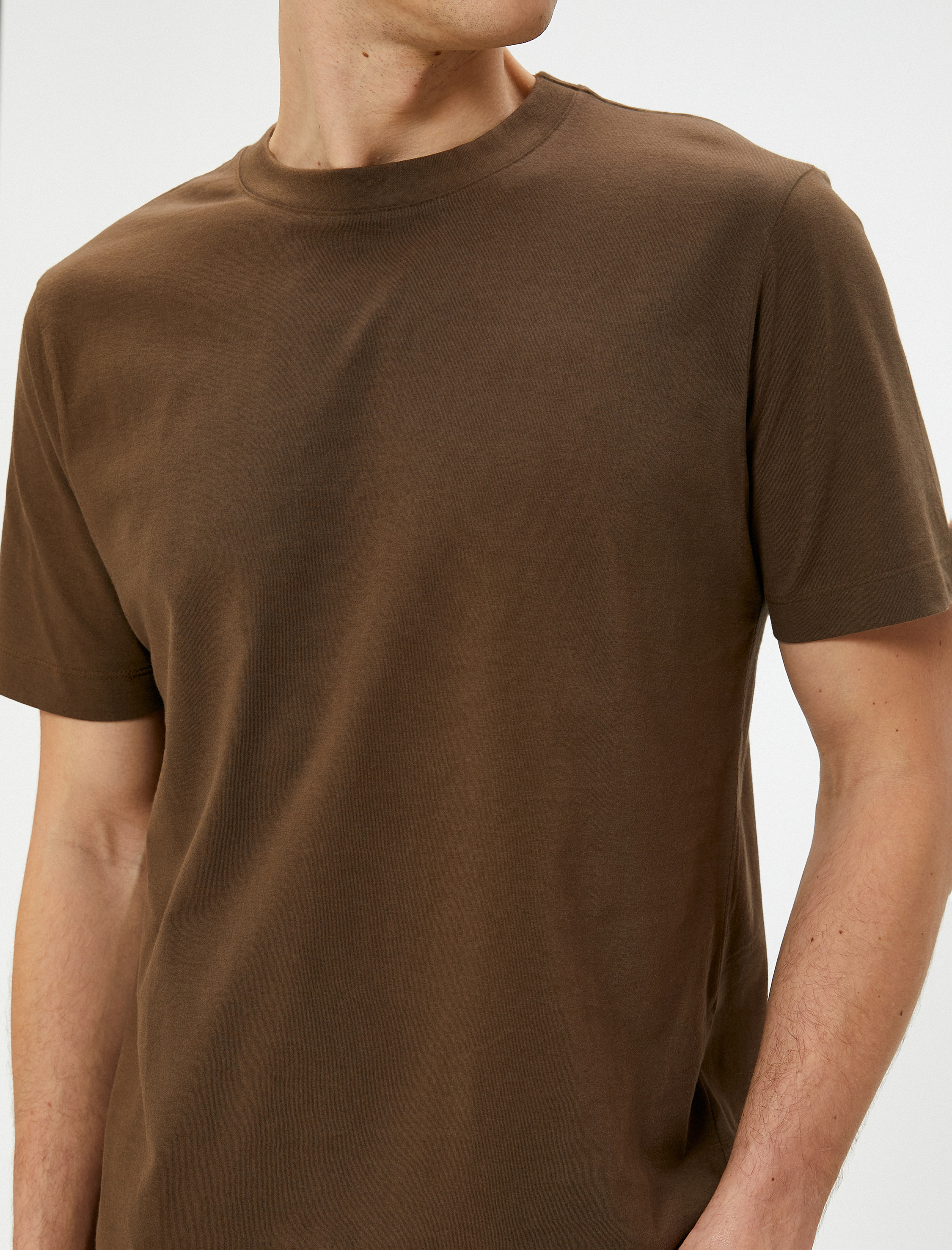   Basic Tişört Bisiklet Yaka Kısa Kollu