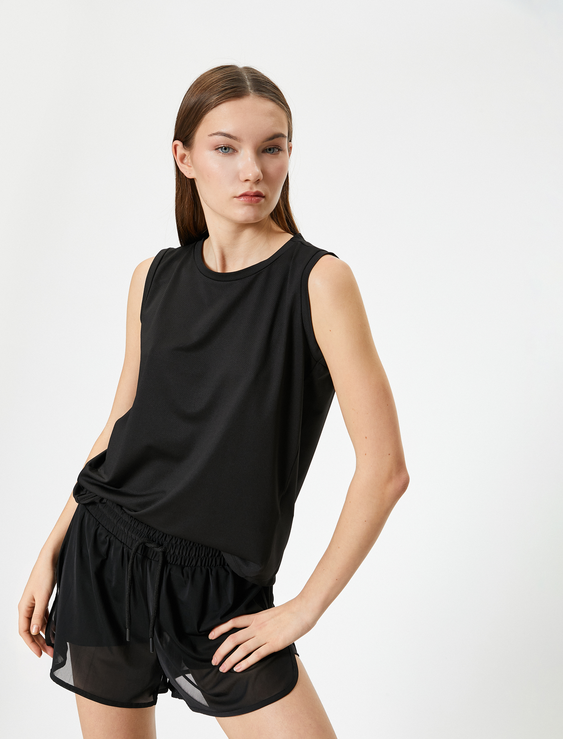   Spor Basic Atlet Bisiklet Yaka Rahat Kalıp