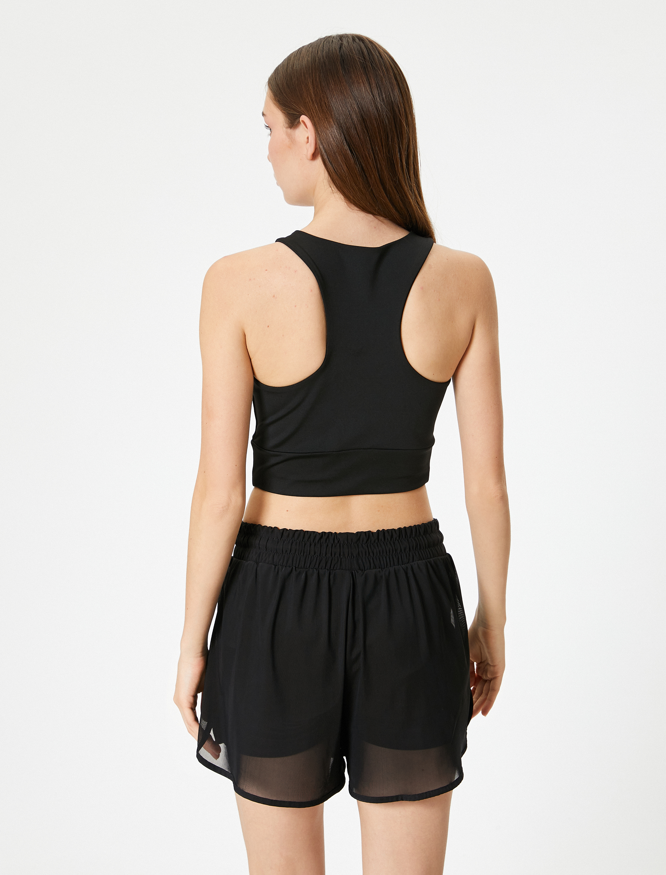   Spor Yarım Atlet Yuvarlak Yaka Baskı Detaylı