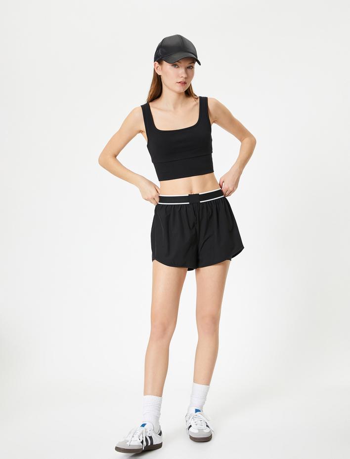  Spor Yarım Atlet Kare Yaka