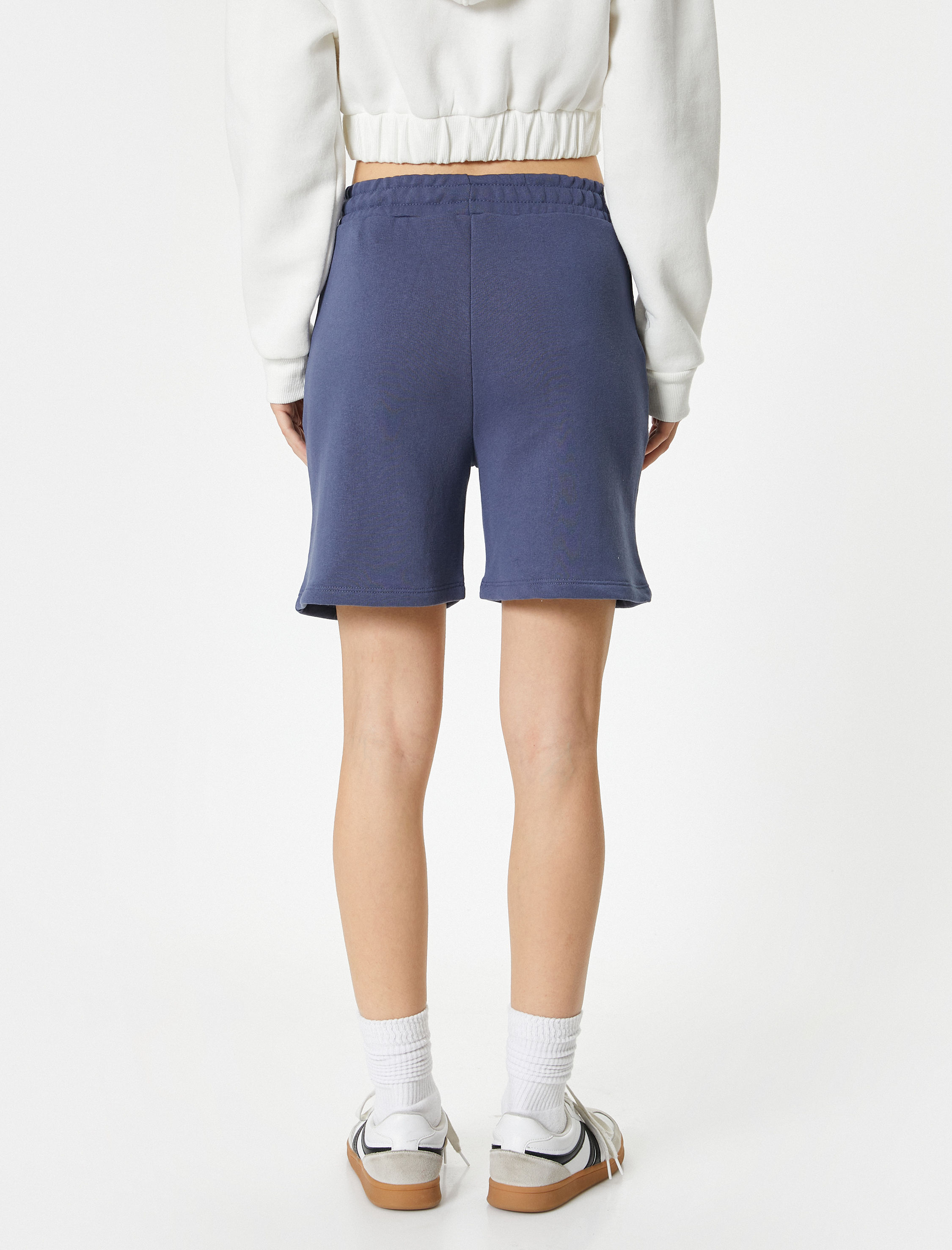   Şort Düz Paça Beli Lastikli Cepli