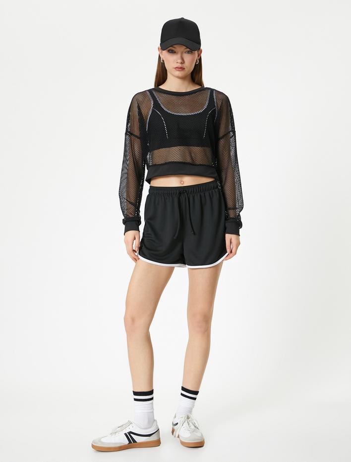  Voleybol Şortu Beli Bağlamalı Biyeli Rahat Kalıp