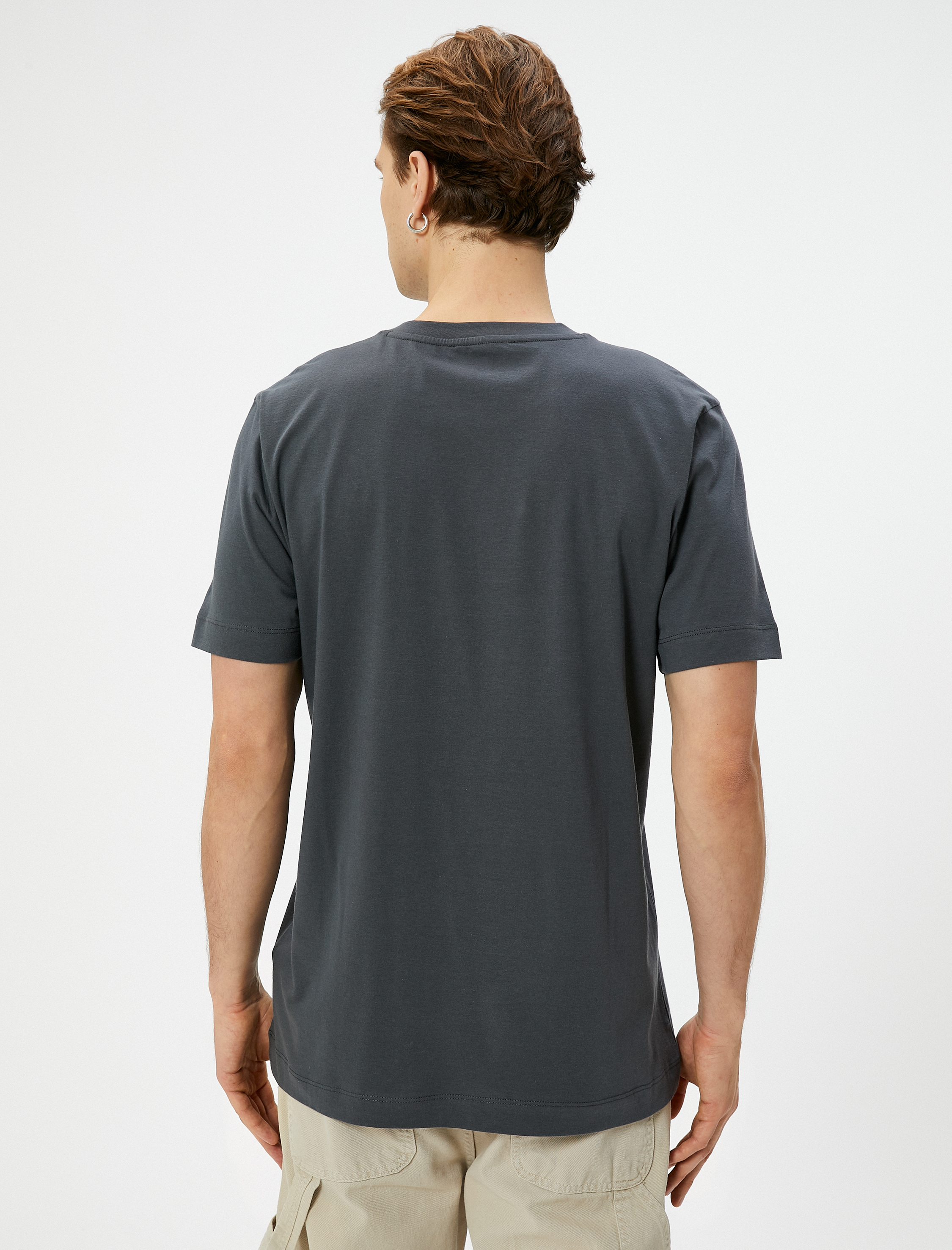   Basic Tişört Bisiklet Yaka Kısa Kollu