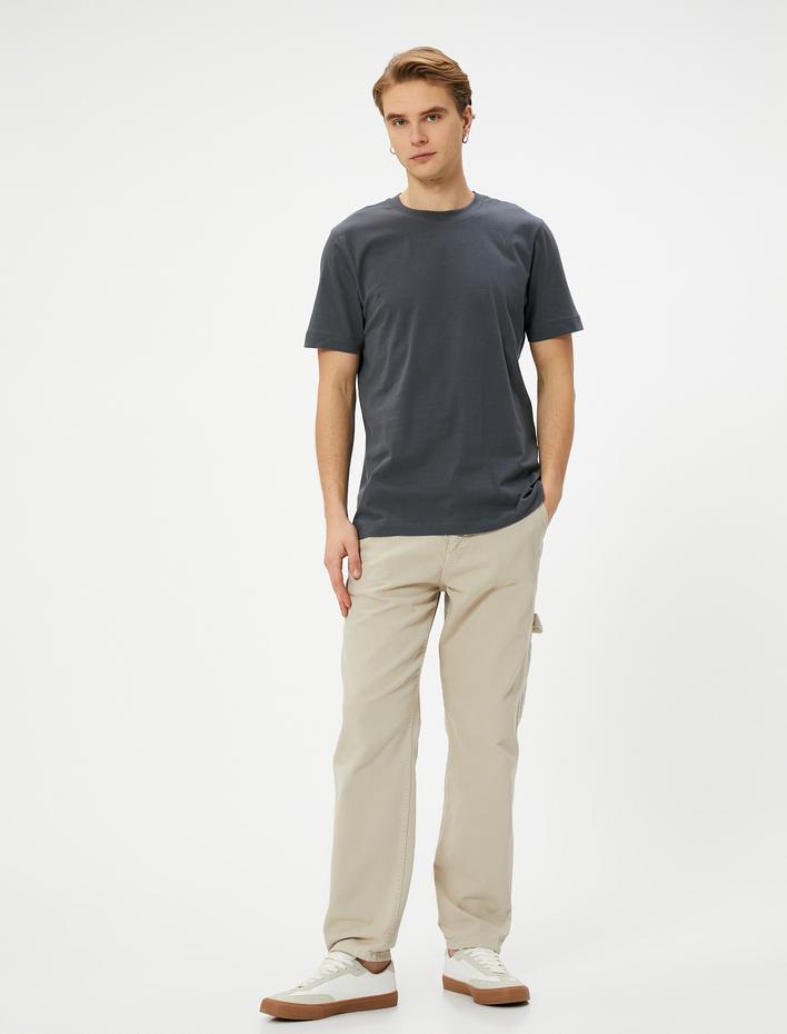  Basic Tişört Bisiklet Yaka Kısa Kollu