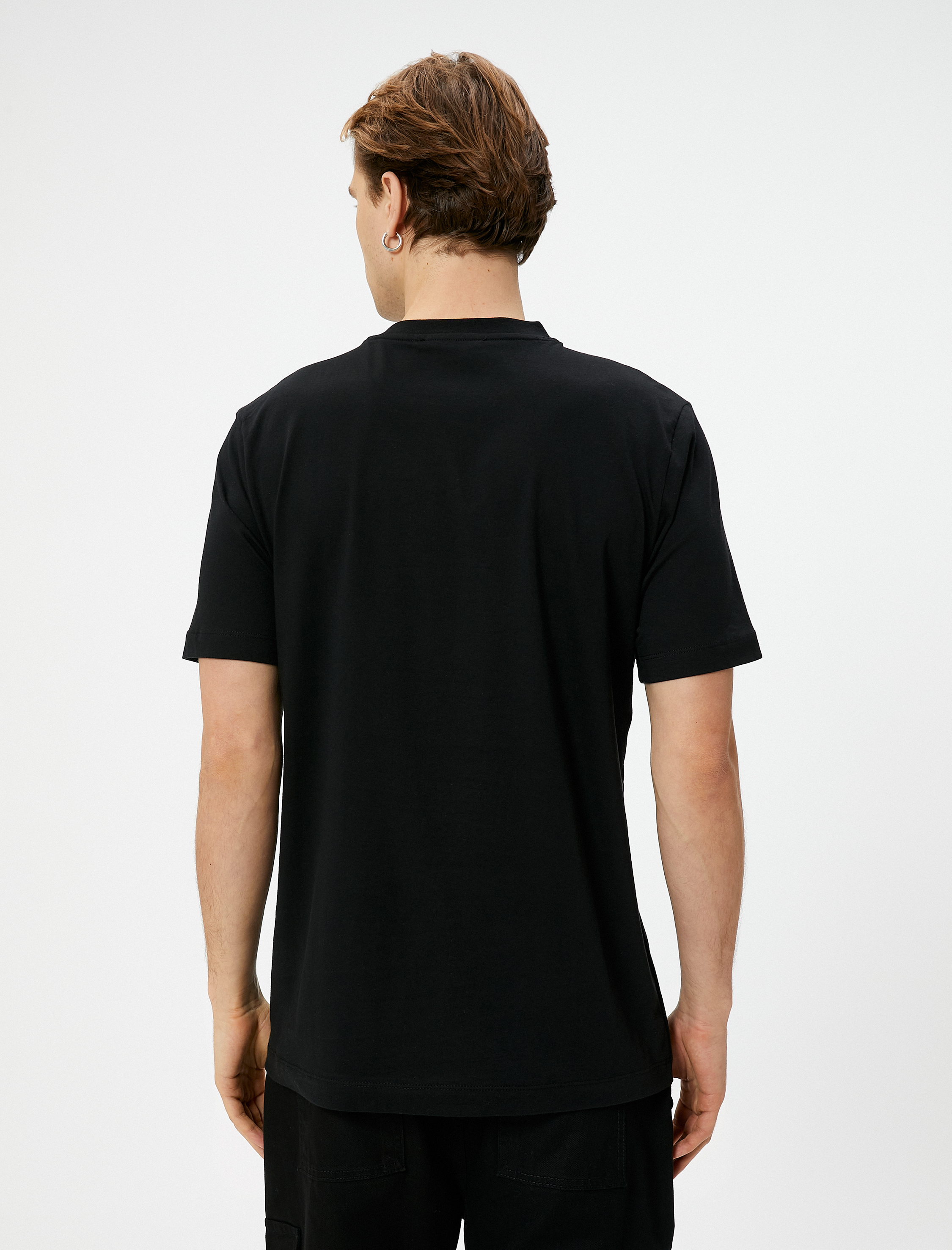   Basic Tişört Bisiklet Yaka Kısa Kollu