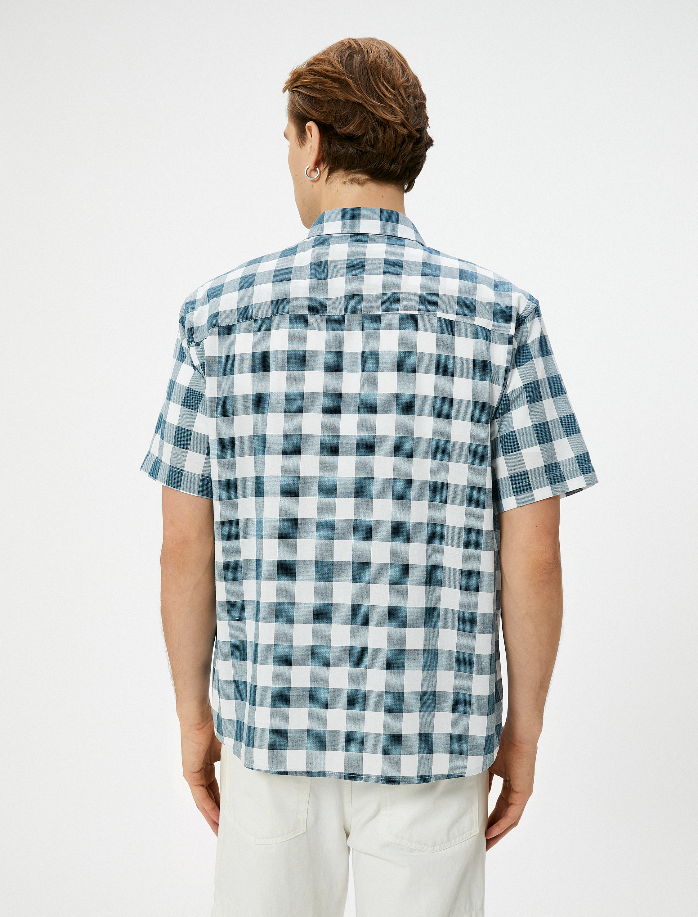   Kısa Kollu Gömlek Klasik Yaka Düğmeli Regular Fit