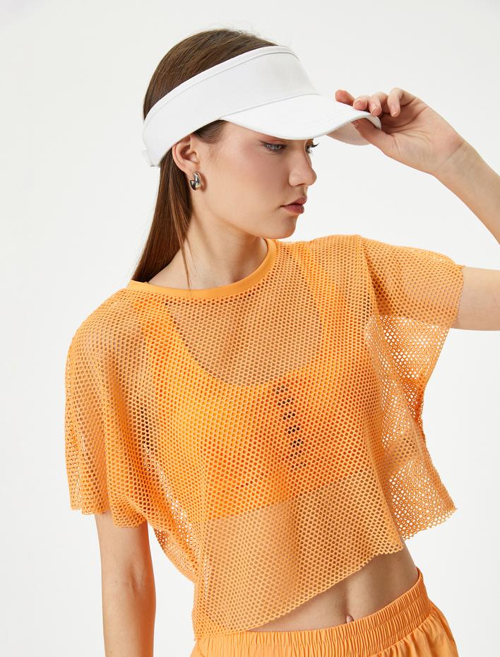  Spor File Tişört Kısa Kollu Bisiklet Yaka Rahat Kalıp