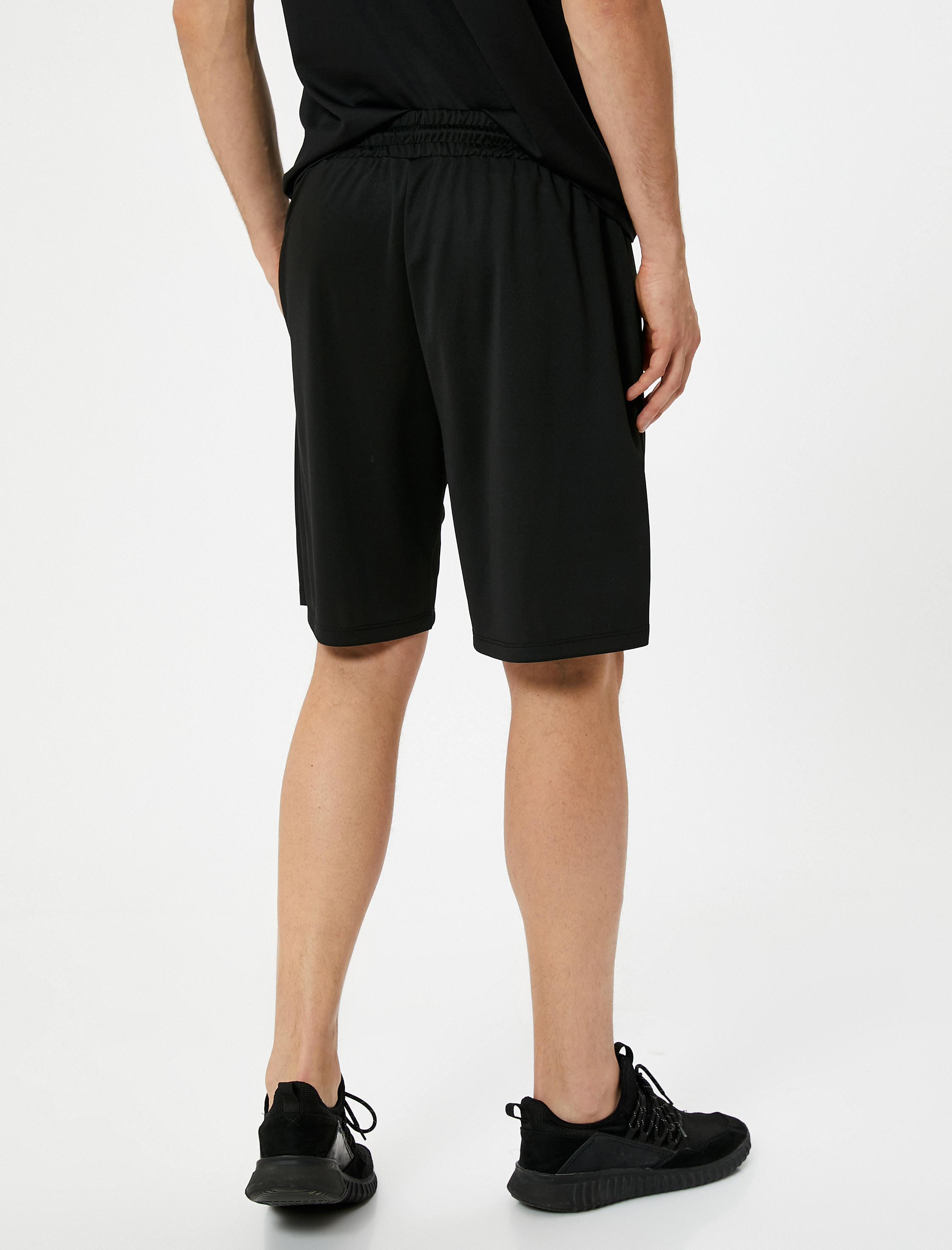   Spor Şort Baskılı Beli Bağcıklı Cepli