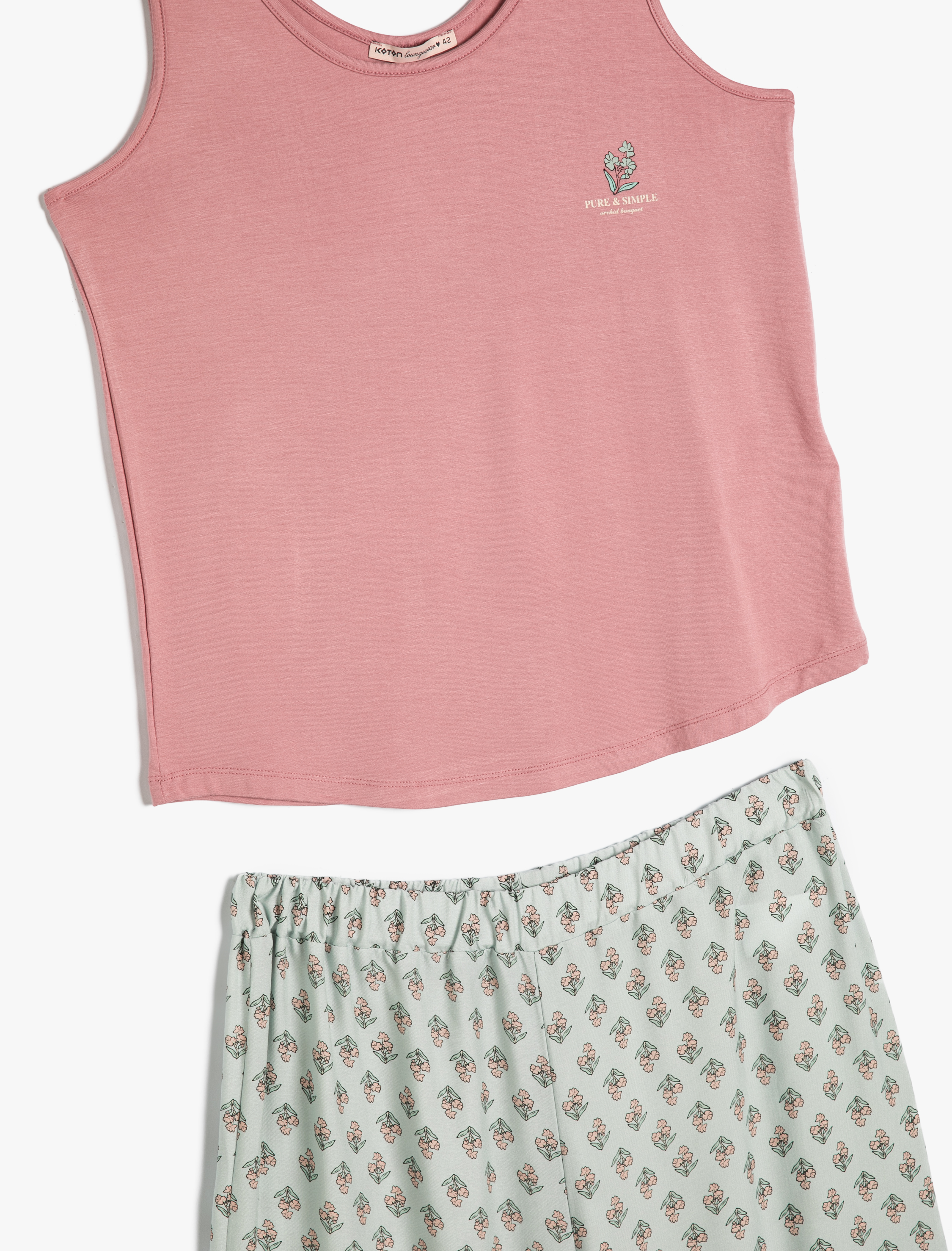   Pijama Takımı Baskı Detaylı Viskon Kumaş