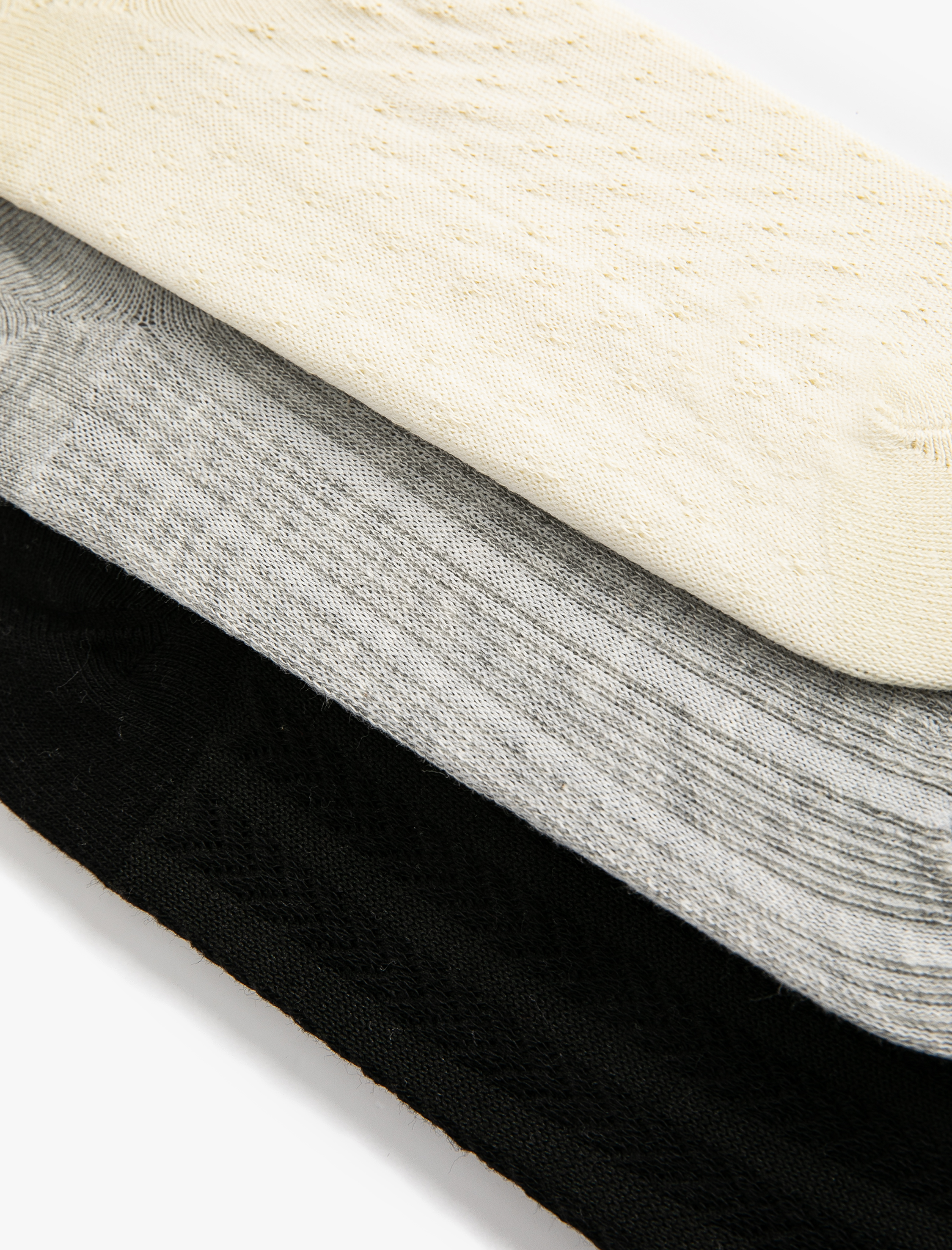  Kadın Görünmez Çorap Seti 3'lü Dokulu Çok Renkli