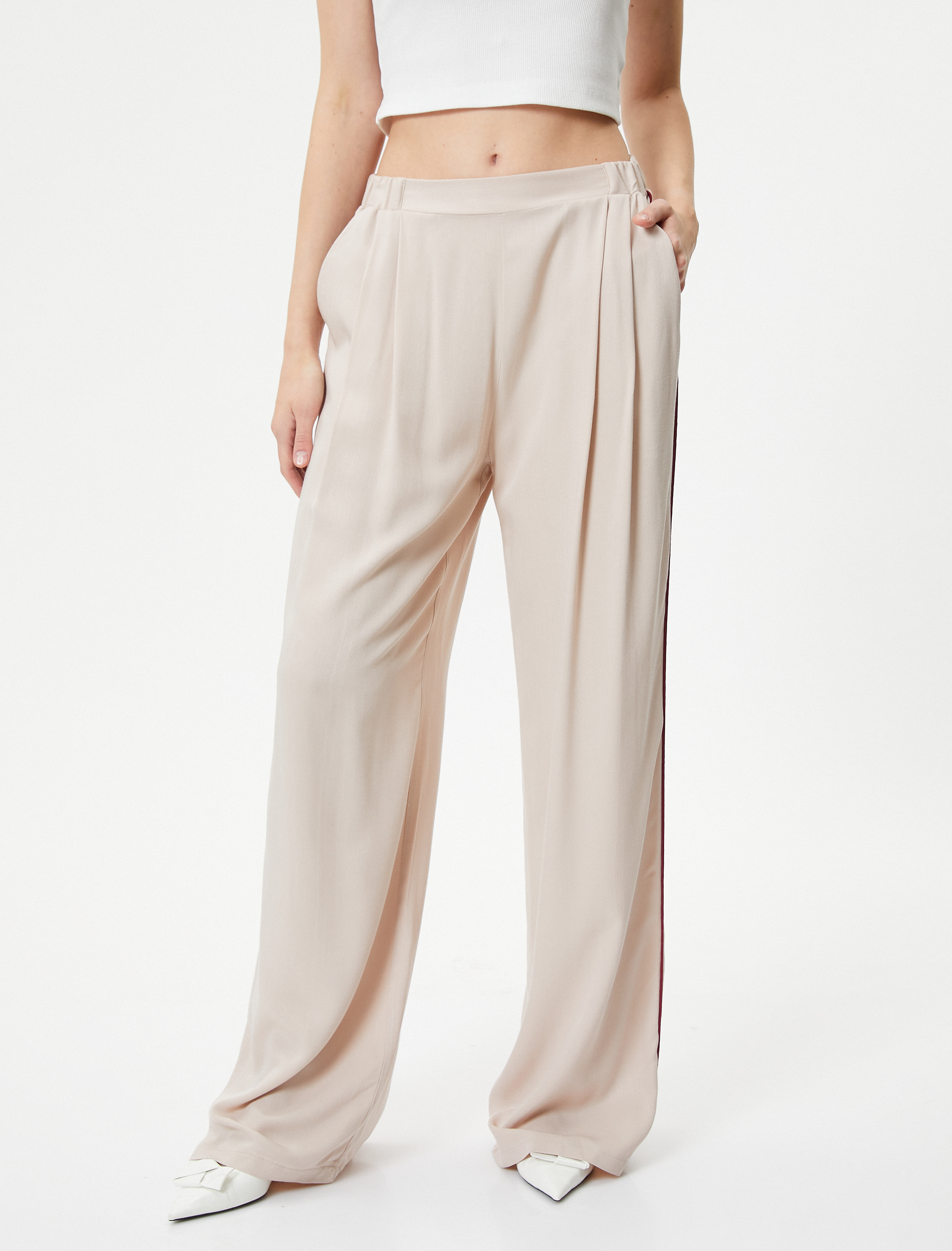   Palazzo Pantolon Yüksek Bel Cepli