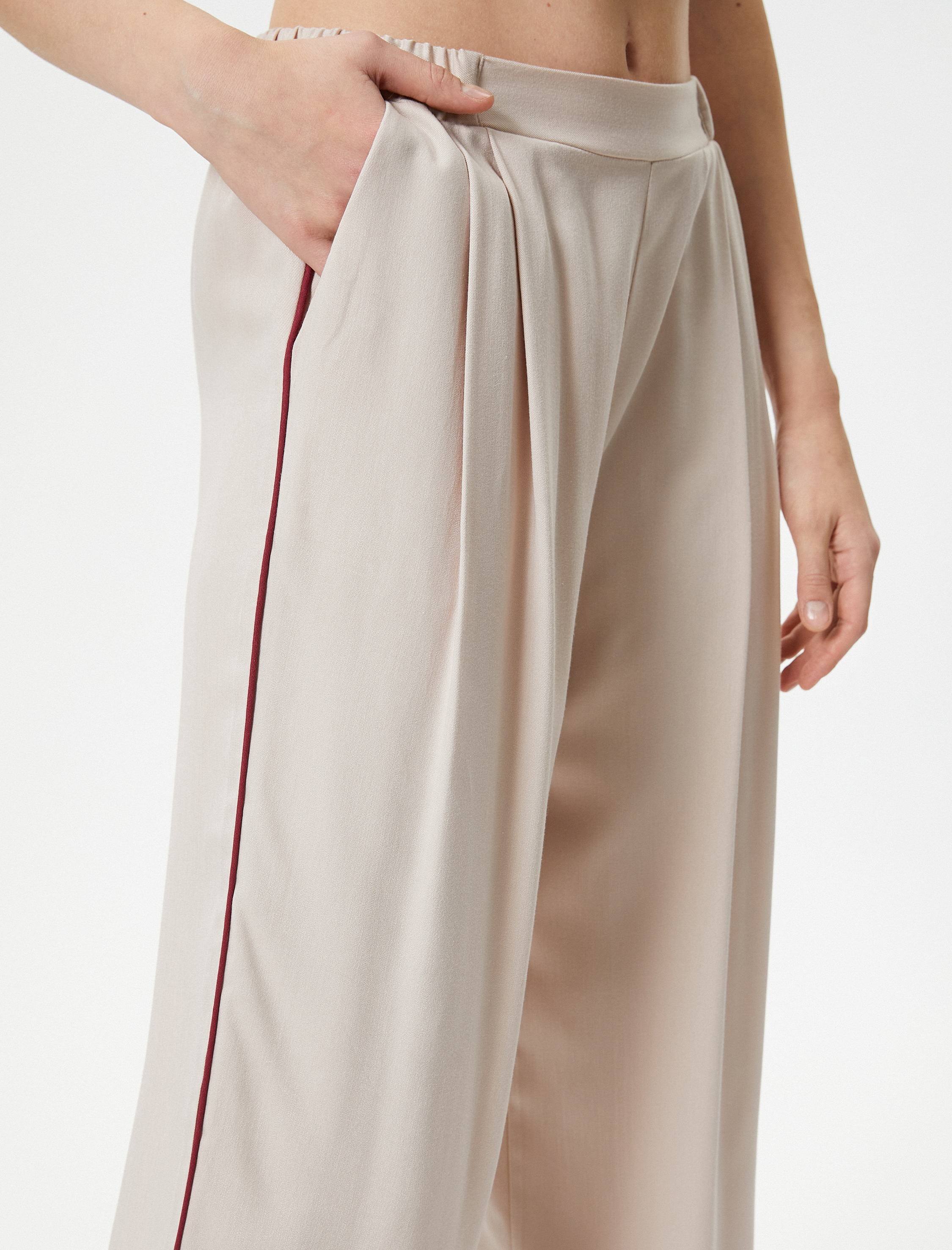   Palazzo Pantolon Yüksek Bel Cepli