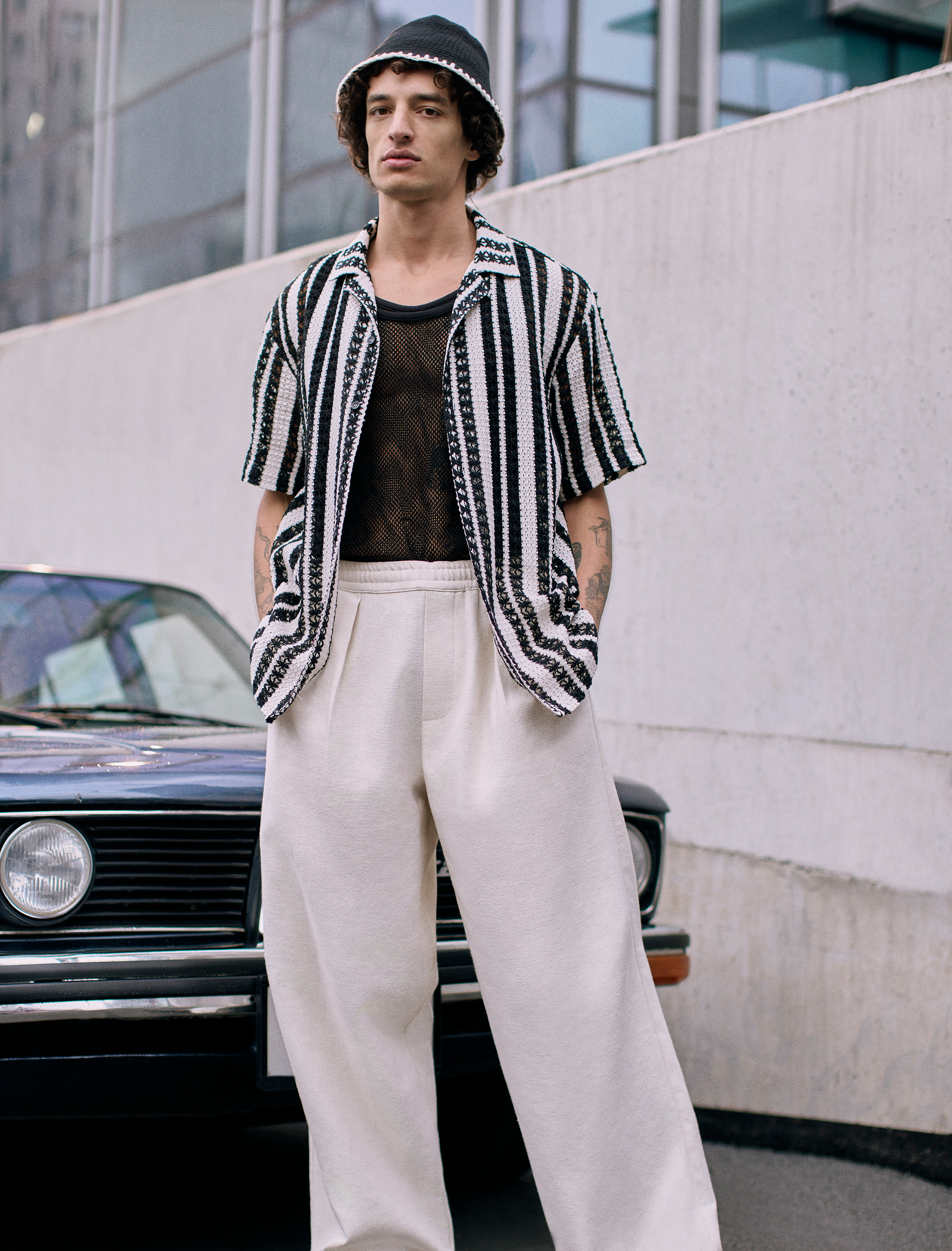   Bol Pantolon Kumaş Chino Beli Lastikli Rahat Kesim Cep Detaylı Keten Karışımlı