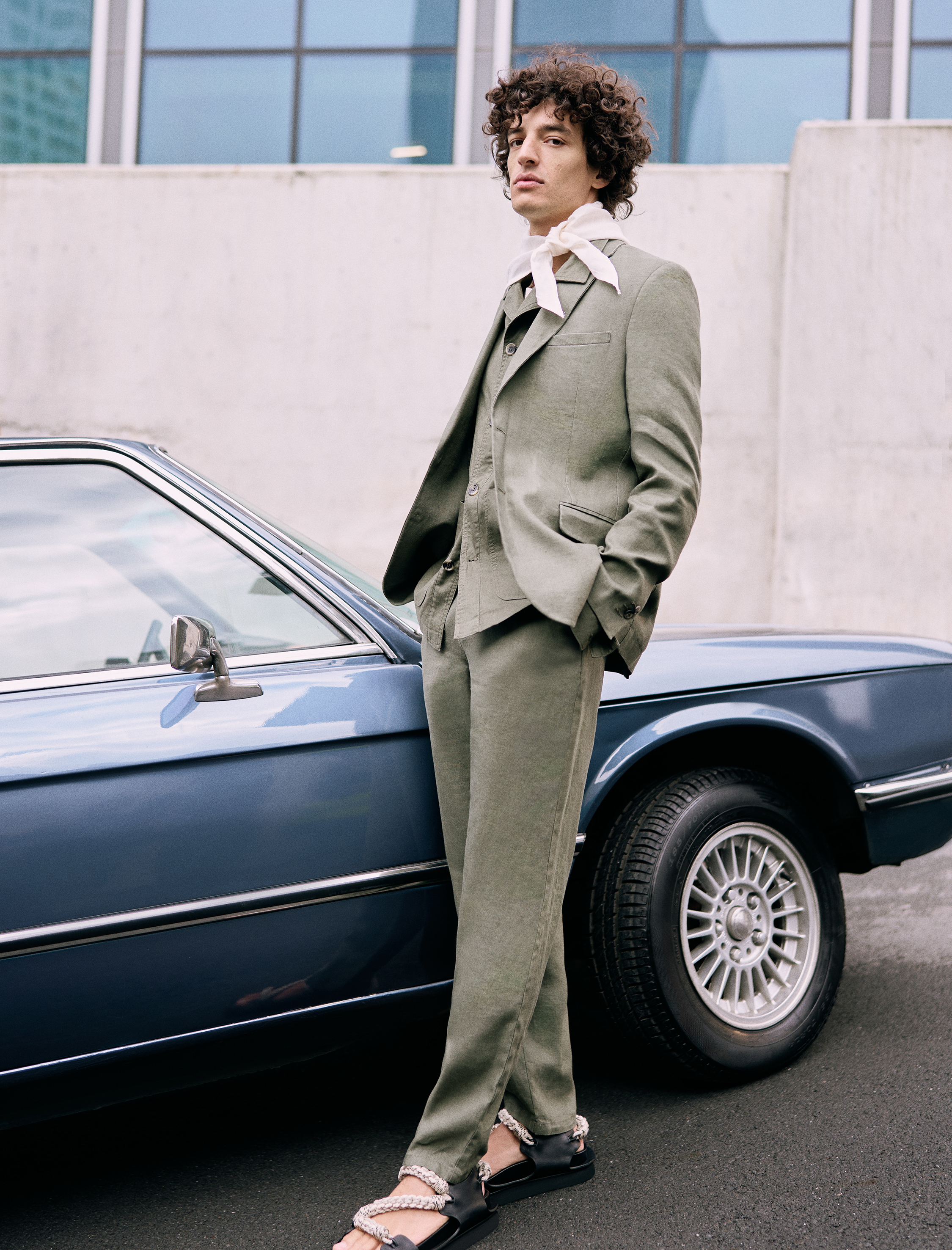   Yazlık Pantolon Slim Fit Chino Düğmeli Cep Detaylı