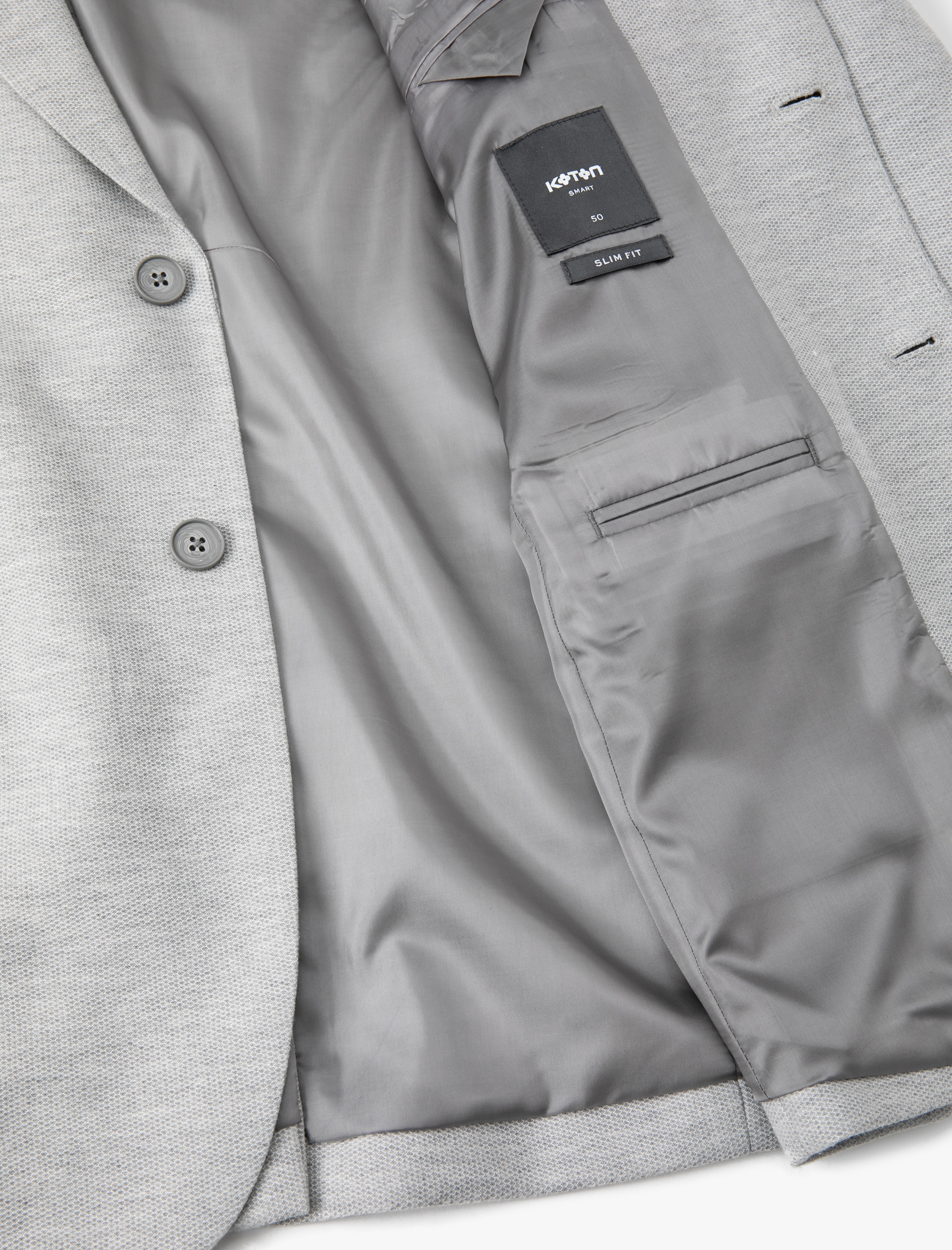Blazer Ceket Slim Fit Cep Detaylı Düğmeli