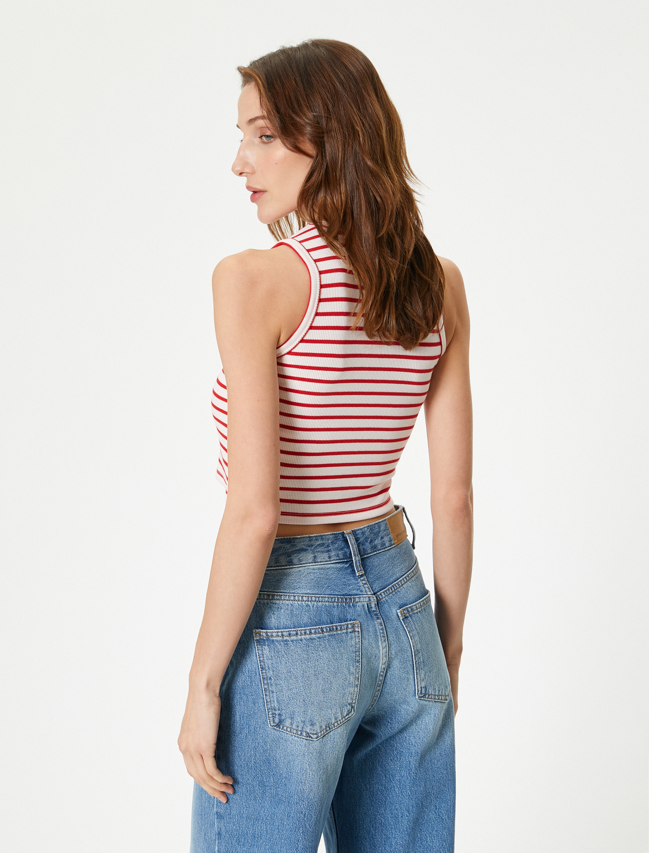   Crop Atlet Halter Yaka Fitilli