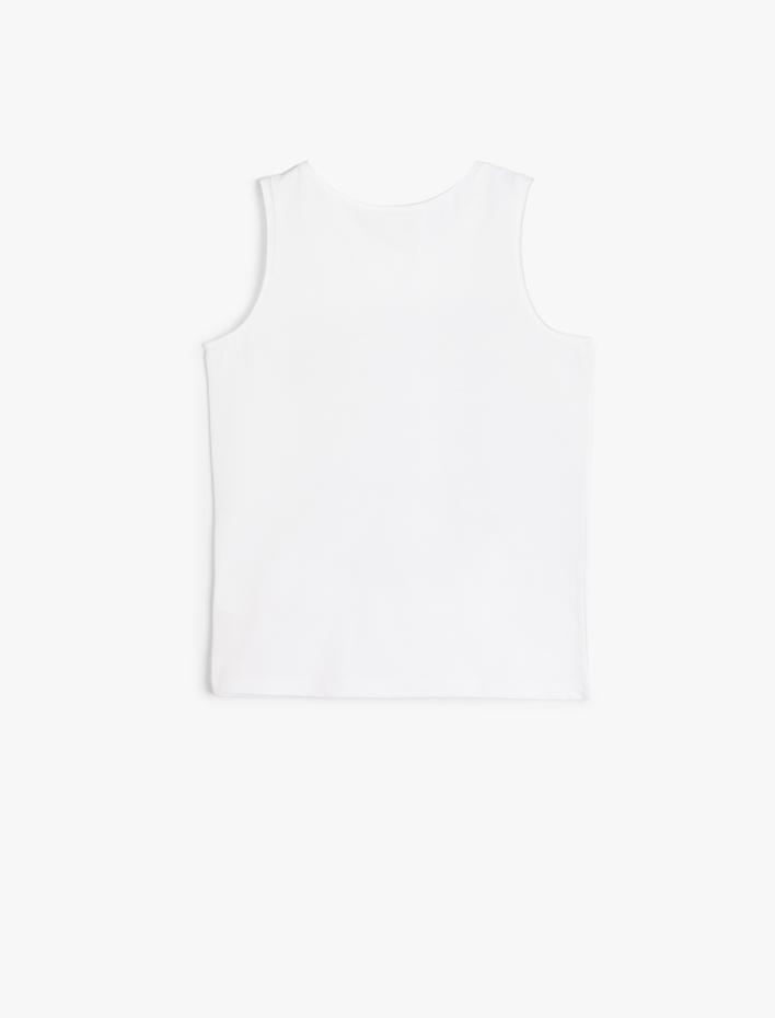 Erkek Çocuk Baskılı Atlet Bisiklet Yaka Pamuklu