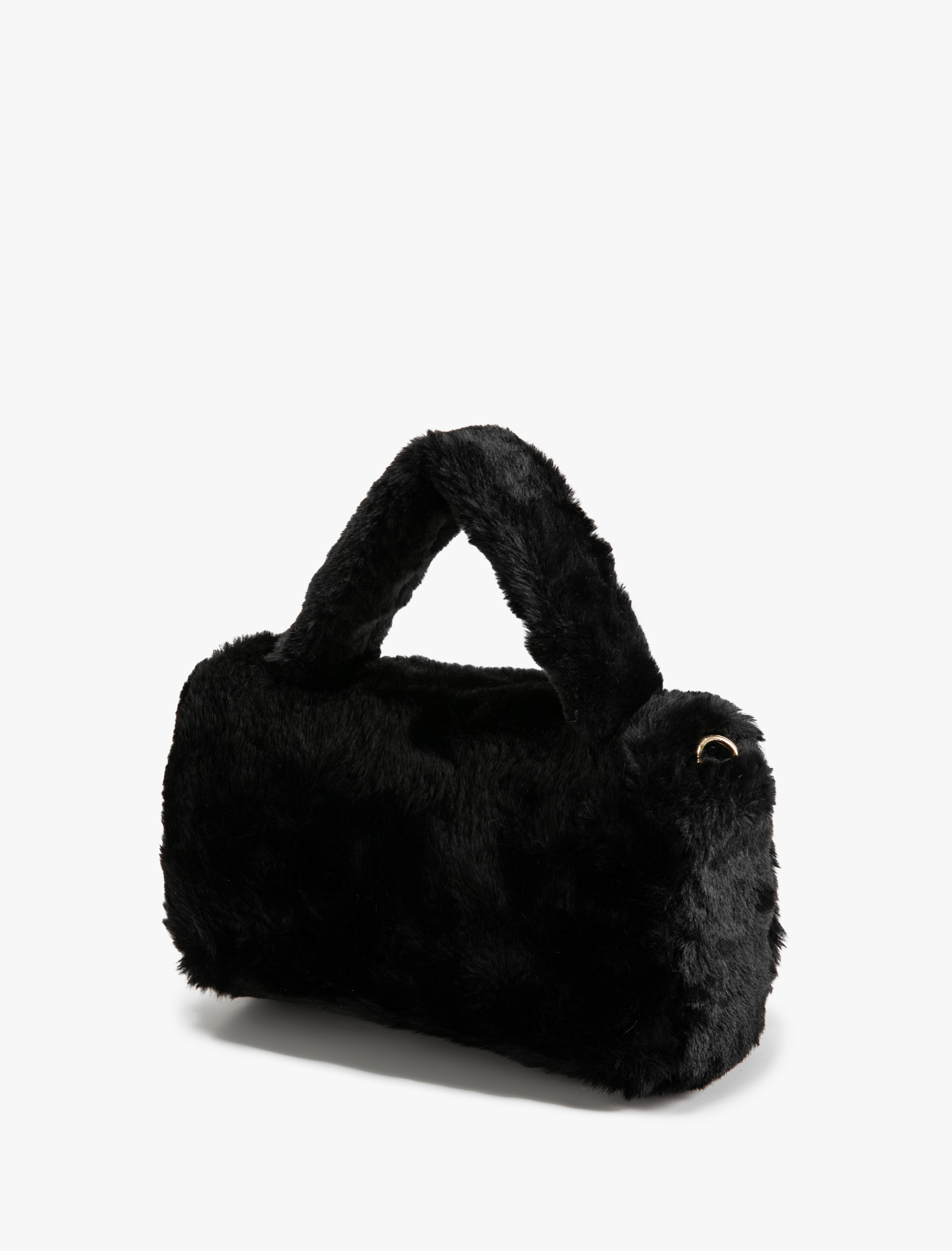  Kadın Peluş Mini Çapraz Çanta Kapaklı Fermuarlı